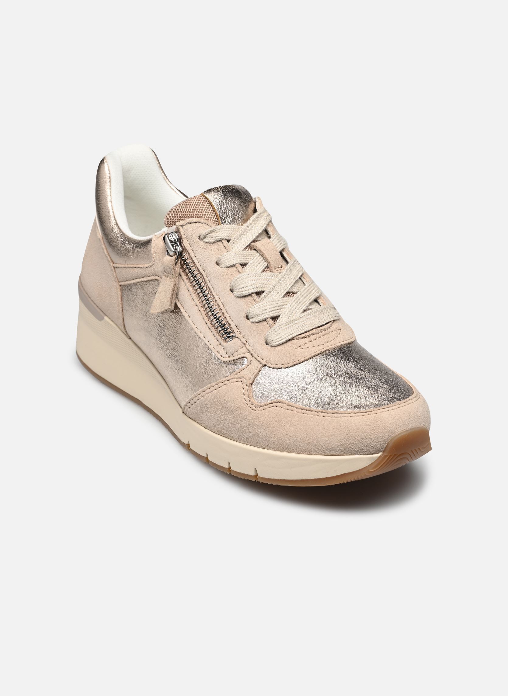 Sleehak sneakers 66.508 dames goud en brons Gabor Sleehak sneakers 66.508 dames goud en brons PUDER / OAK