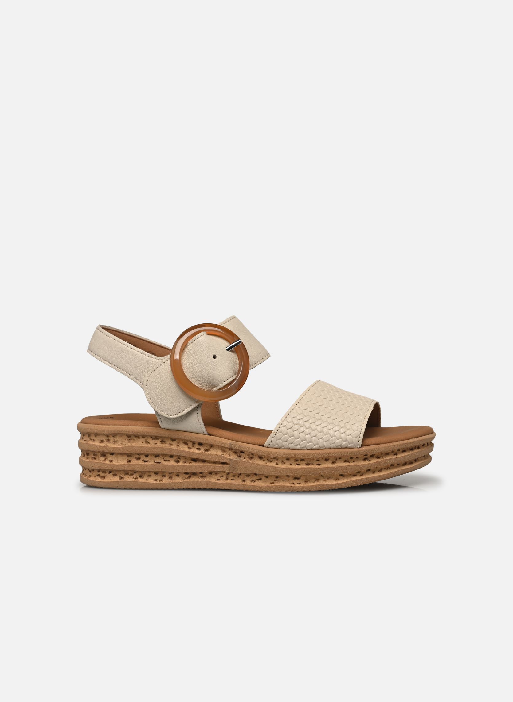 Sandales compensées et plateformes 64.550 femme blanc Gabor Sandales compensées et plateformes 64.550 femme blanc PANNA