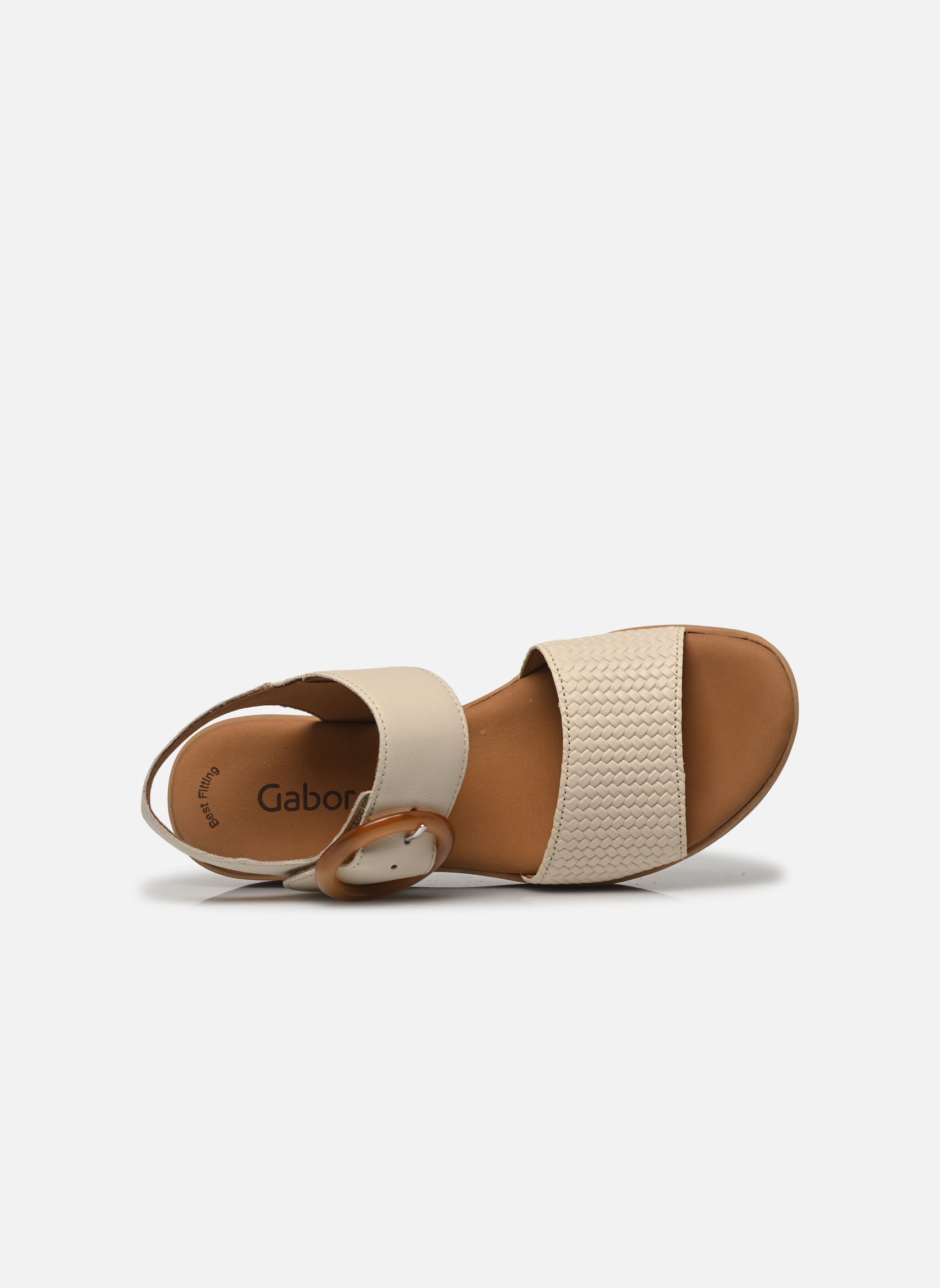 Sandales compensées et plateformes 64.550 femme blanc Gabor Sandales compensées et plateformes 64.550 femme blanc PANNA