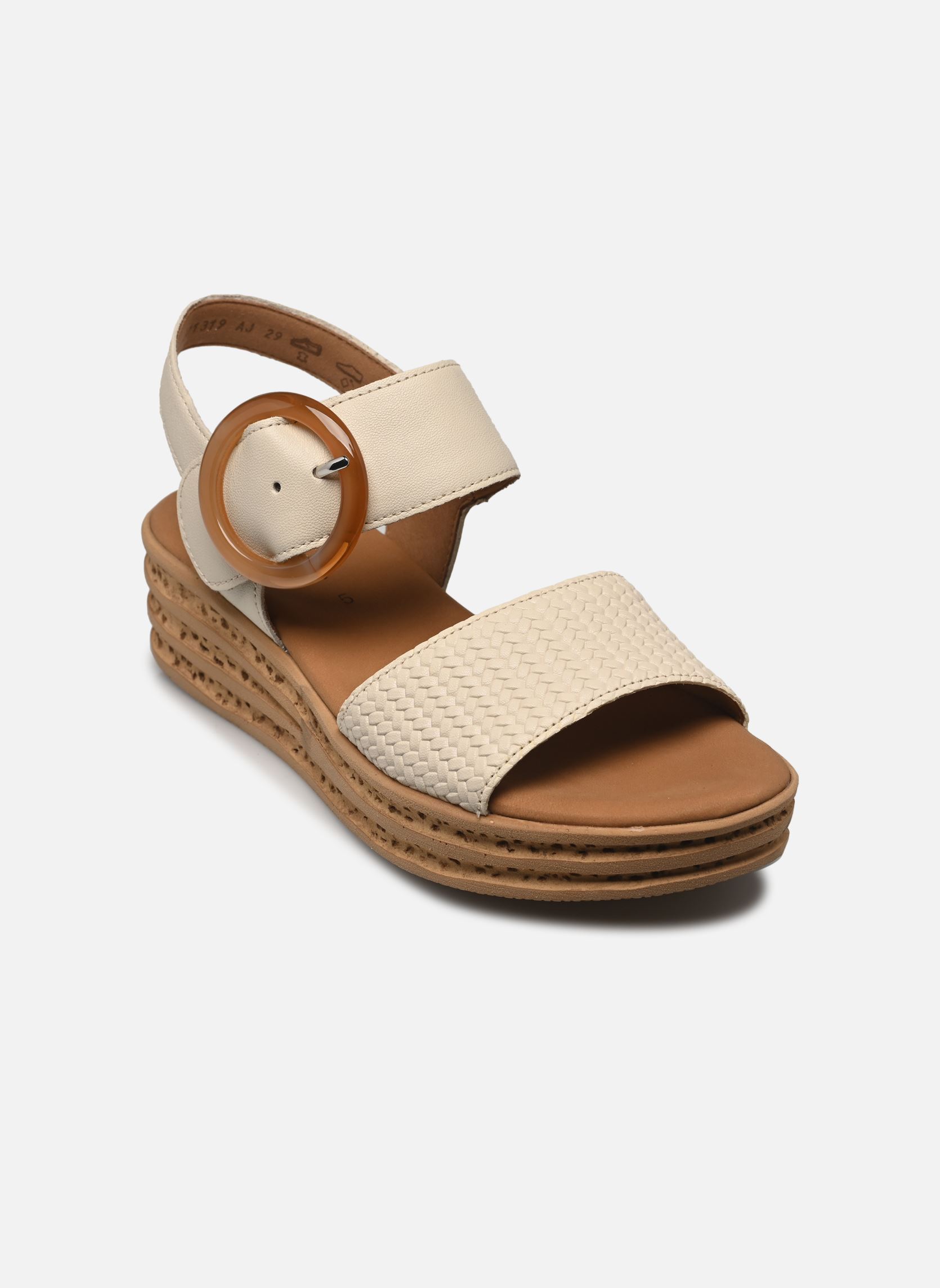 Sandales compensées et plateformes 64.550 femme blanc Gabor Sandales compensées et plateformes 64.550 femme blanc PANNA