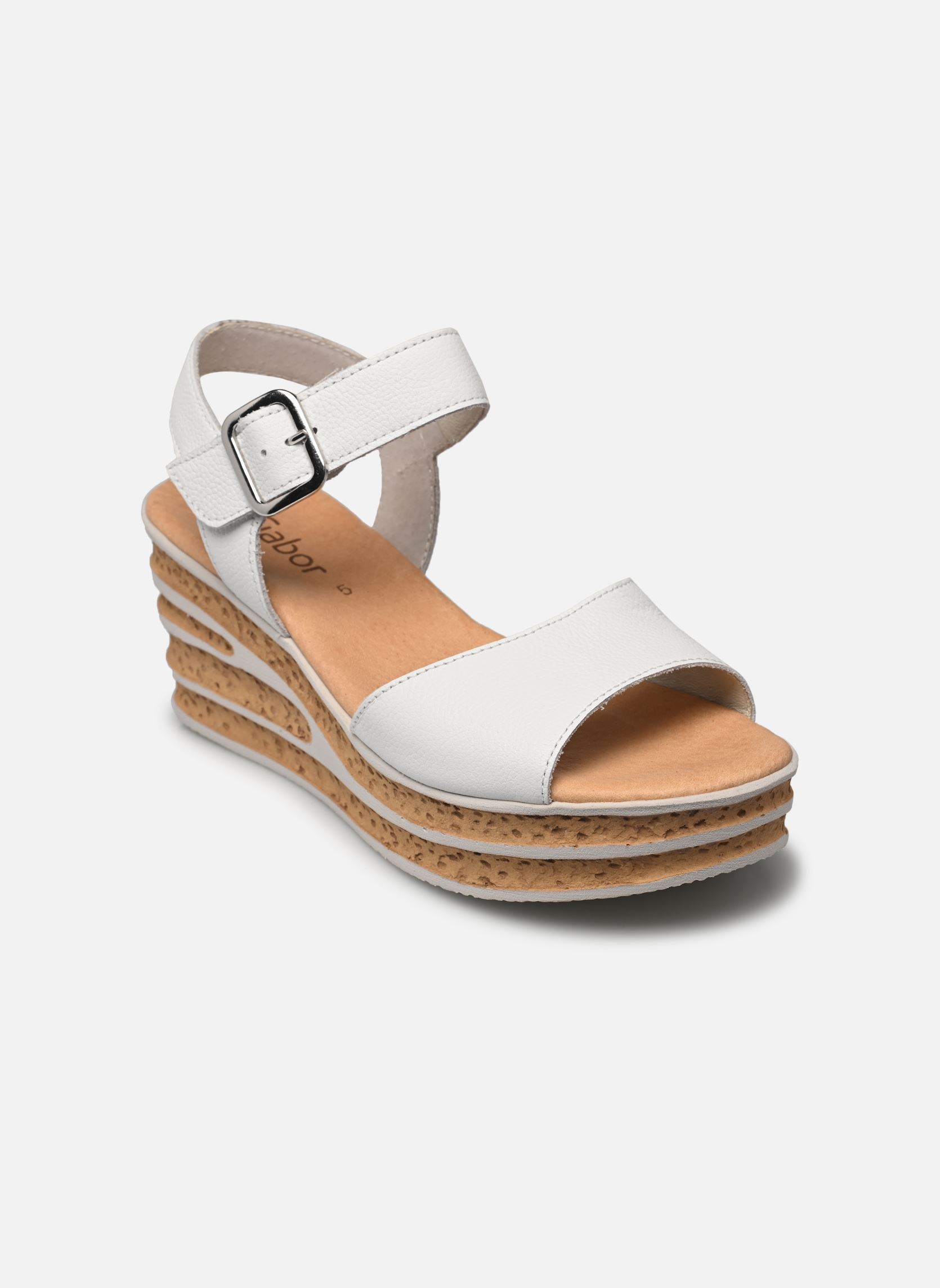 Keil- und Plateausandalen 64.651 damen weiß Gabor Keil- und Plateausandalen 64.651 damen weiß WEISS