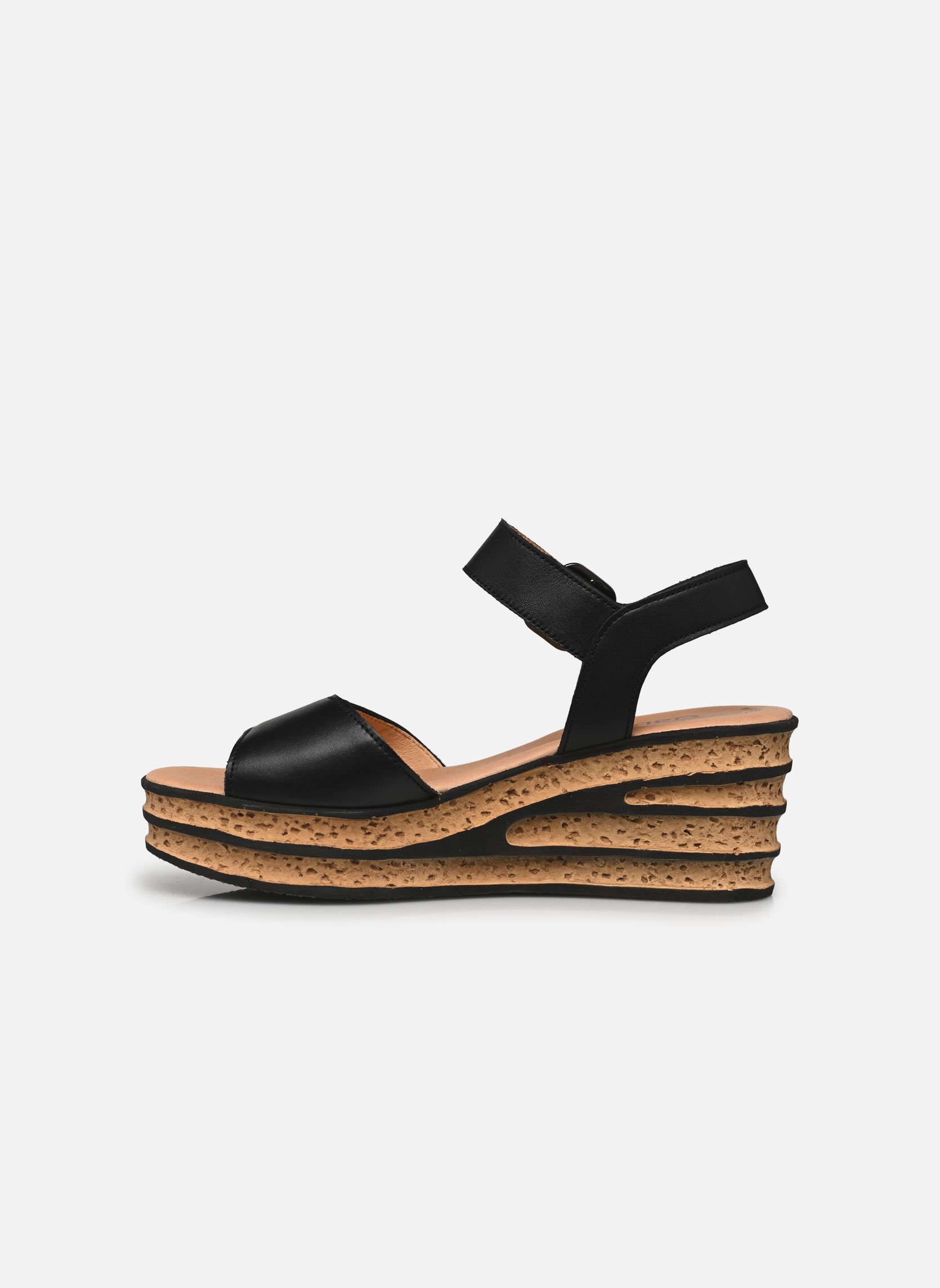 Sandalen met sleehak en plateau 64.651 dames zwart Gabor Sandalen met sleehak en plateau 64.651 dames zwart SCHWARZ
