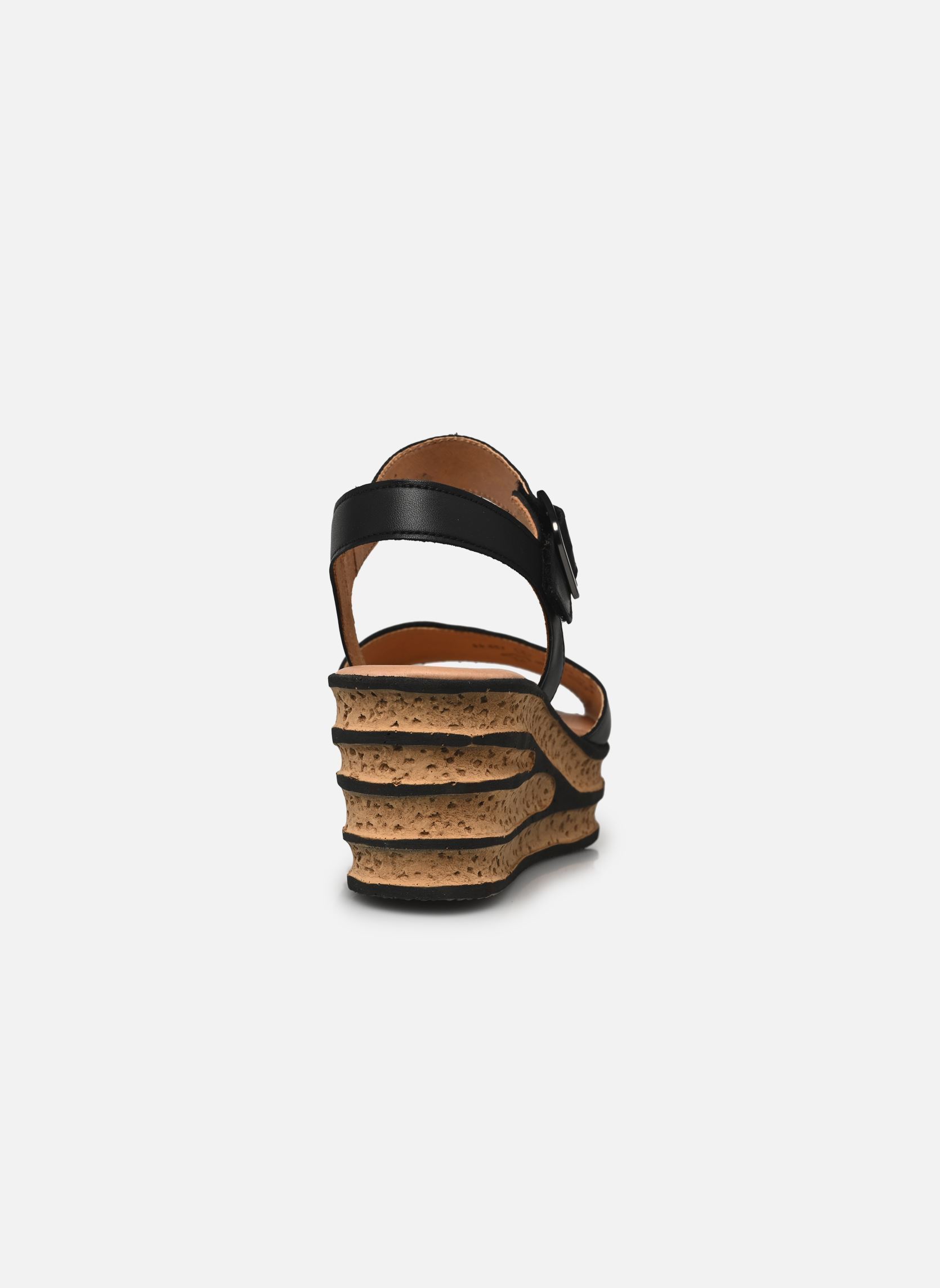 Sandalen met sleehak en plateau 64.651 dames zwart Gabor Sandalen met sleehak en plateau 64.651 dames zwart SCHWARZ