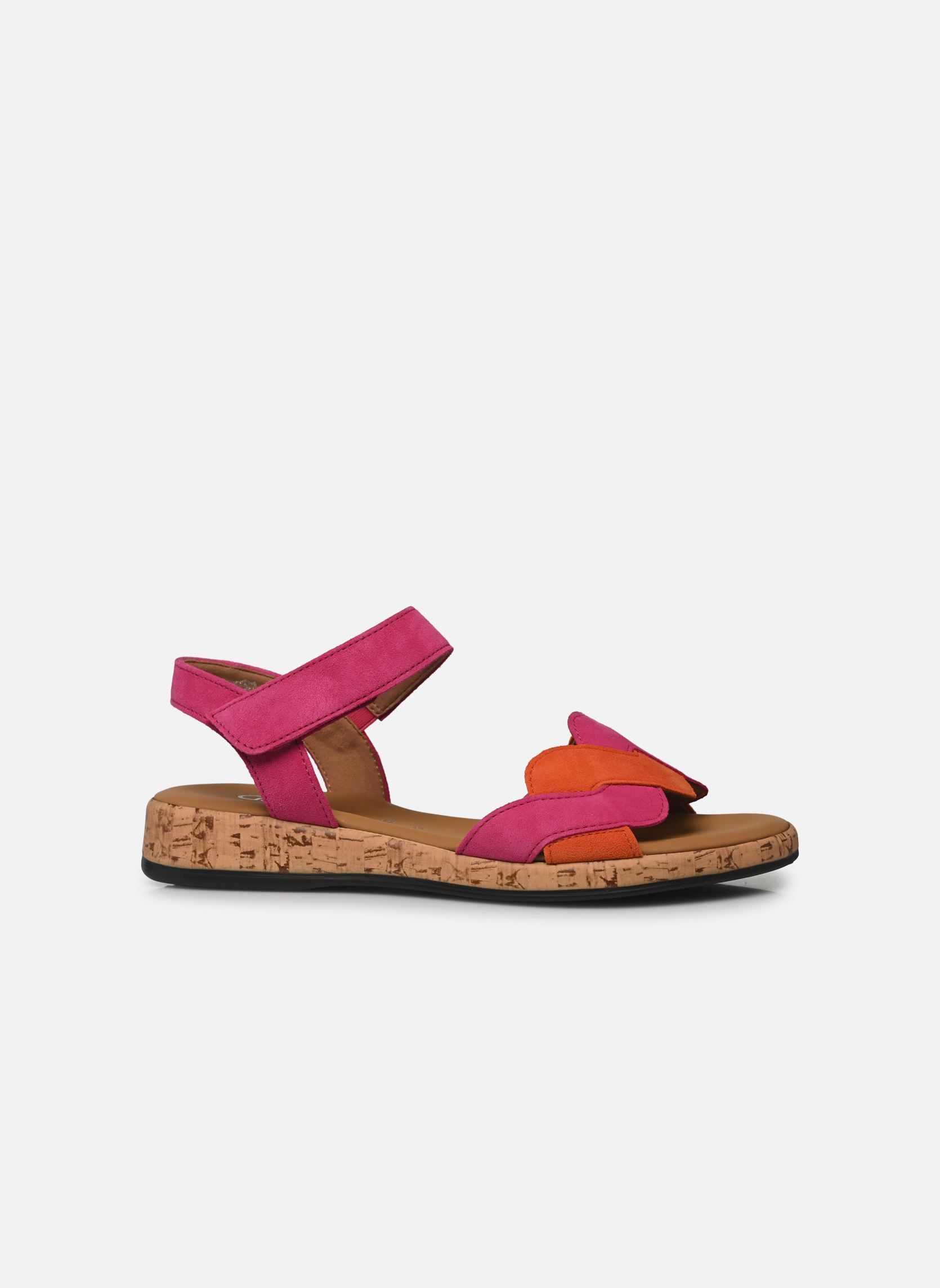 Sandalen met sleehak en plateau 62.735 dames roze Gabor Sandalen met sleehak en plateau 62.735 dames roze PINK/MANDARINE