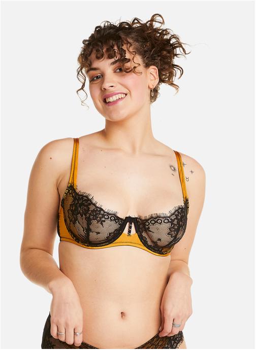 Pomm'Poire Brassières Soutien-gorge à armatures noir/jaune Tsunami femme noir