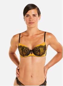 Brassières Soutien-gorge ampliforme coque moulée noir/jaune Tsunami femme noir Pomm'Poire Brassières Soutien-gorge ampliforme coque moulée noir/jaune Tsunami femme noir Noir
