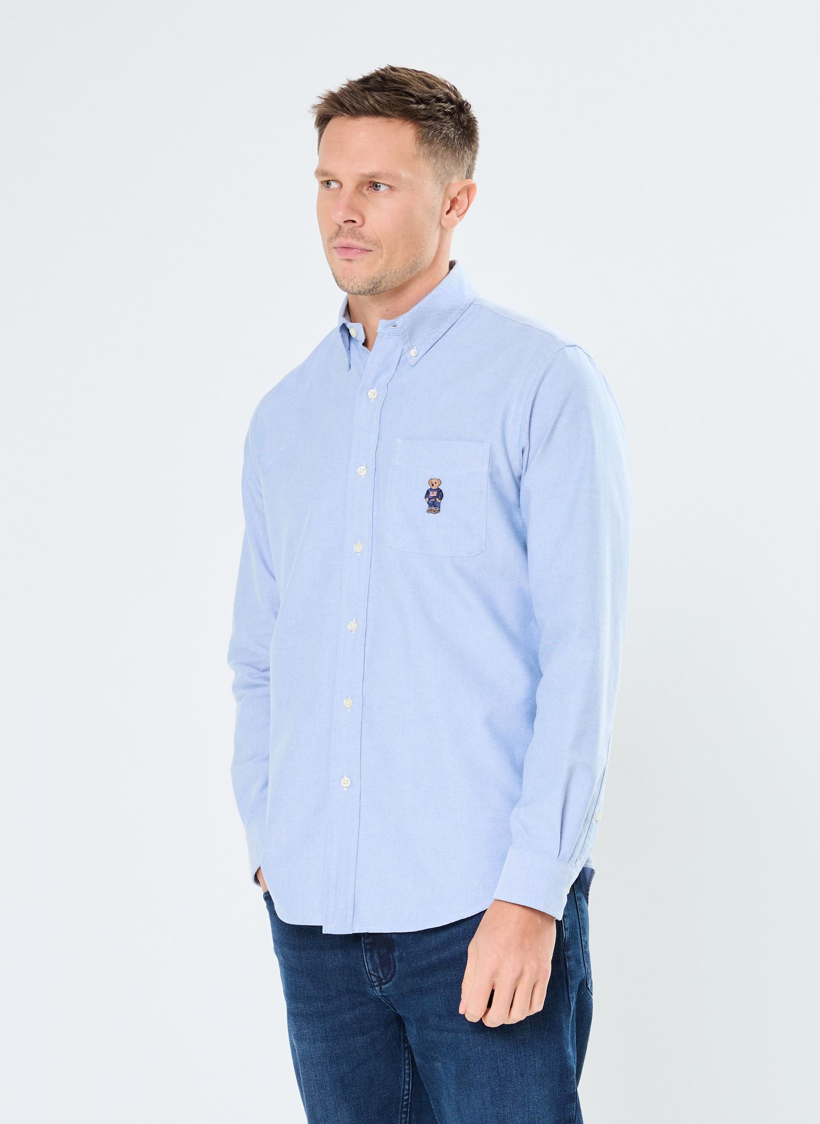 Chemise Polo Ralph Lauren CHEMISE COUPE DROITE EN OXFORD EU