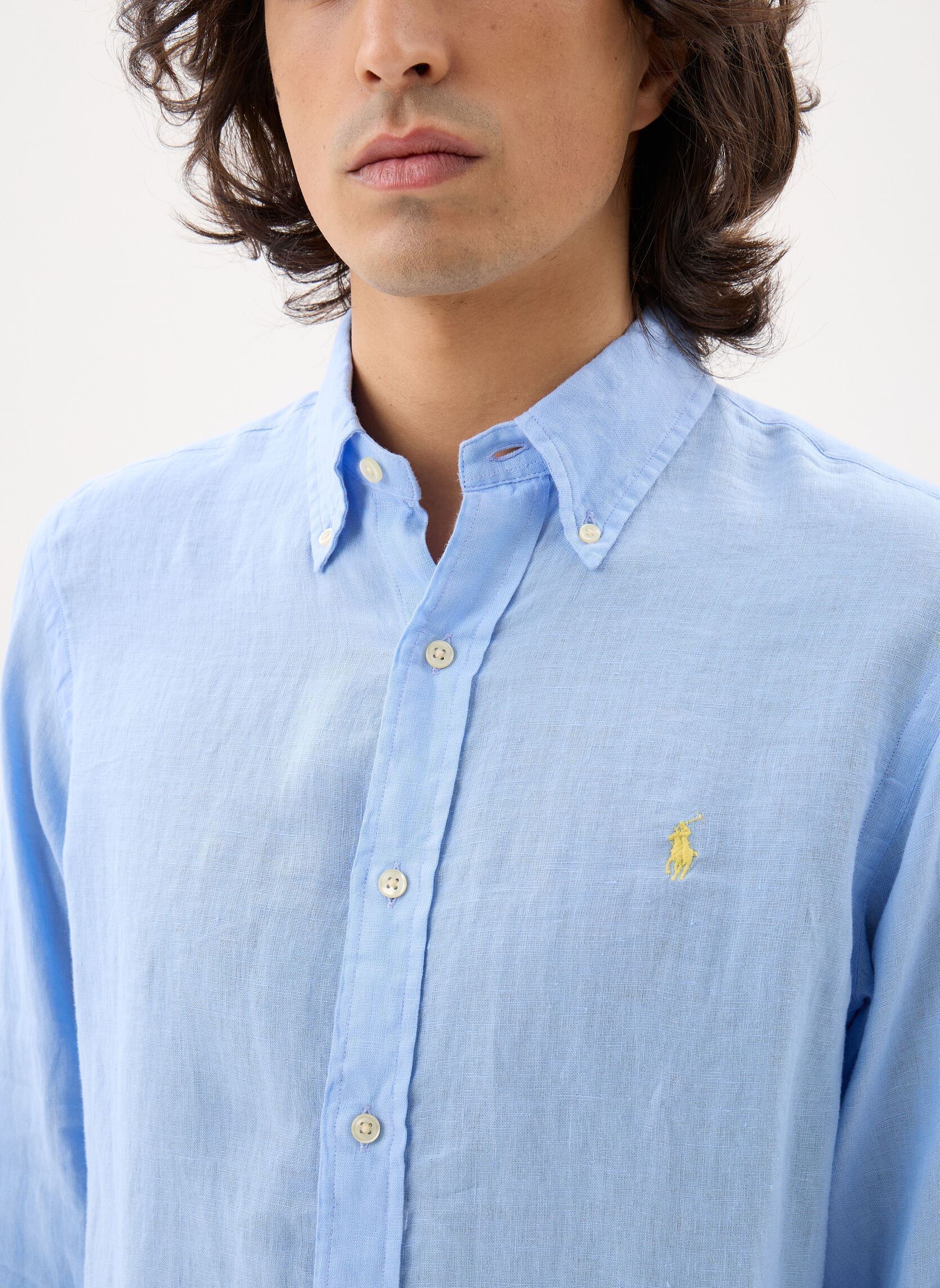 Chemises Cubdppcs-Long Sleeve-Sport Shirt 7109662 homme bleu Polo Ralph Lauren Chemises Cubdppcs-Long Sleeve-Sport Shirt 7109662 homme bleu Austin Blue