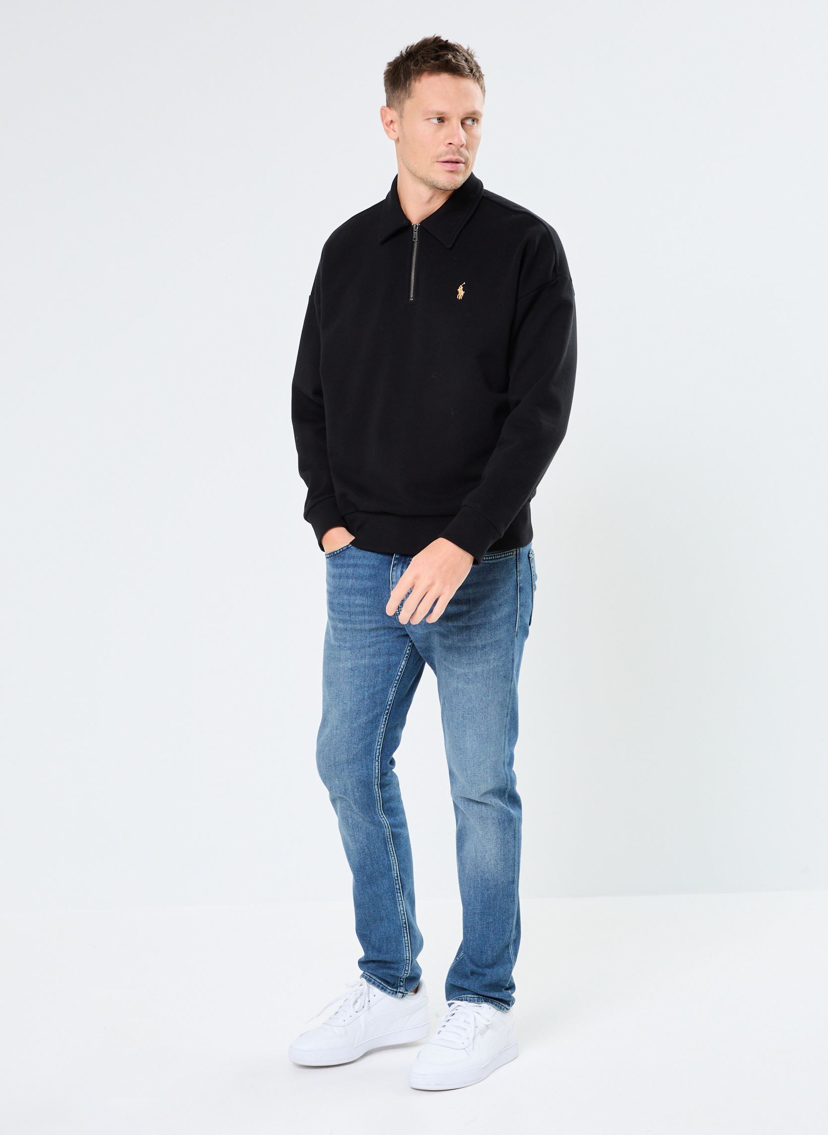 Pulls Lshzm7-Long Sleeve-Half Zip 710961601 homme noir Polo Ralph Lauren Pulls Lshzm7-Long Sleeve-Half Zip 710961601 homme noir POLO BLACK