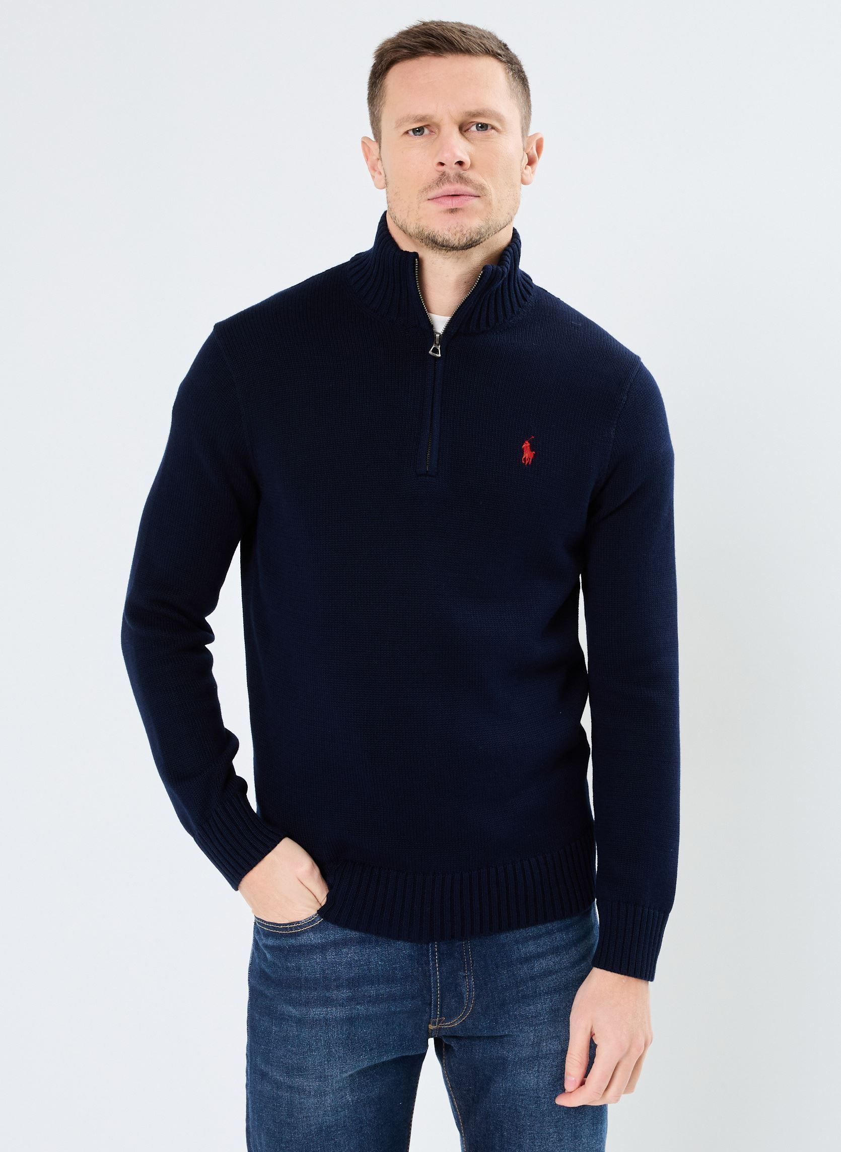 Pull Polo Ralph Lauren PULL DEMI ZIP EN COTON EU - vue 3
