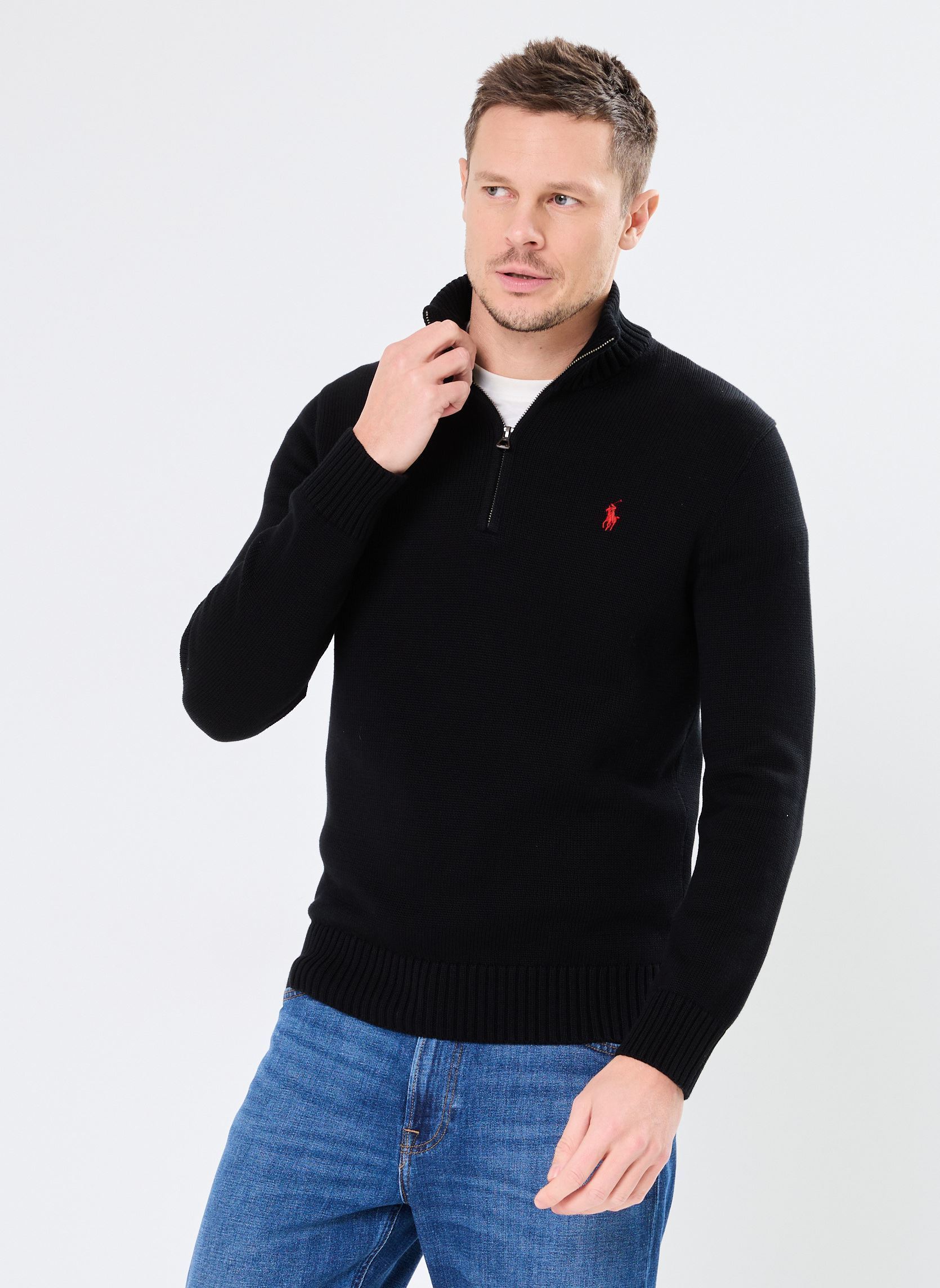 Pull Polo Ralph Lauren PULL DEMI ZIP EN COTON EU - vue 2