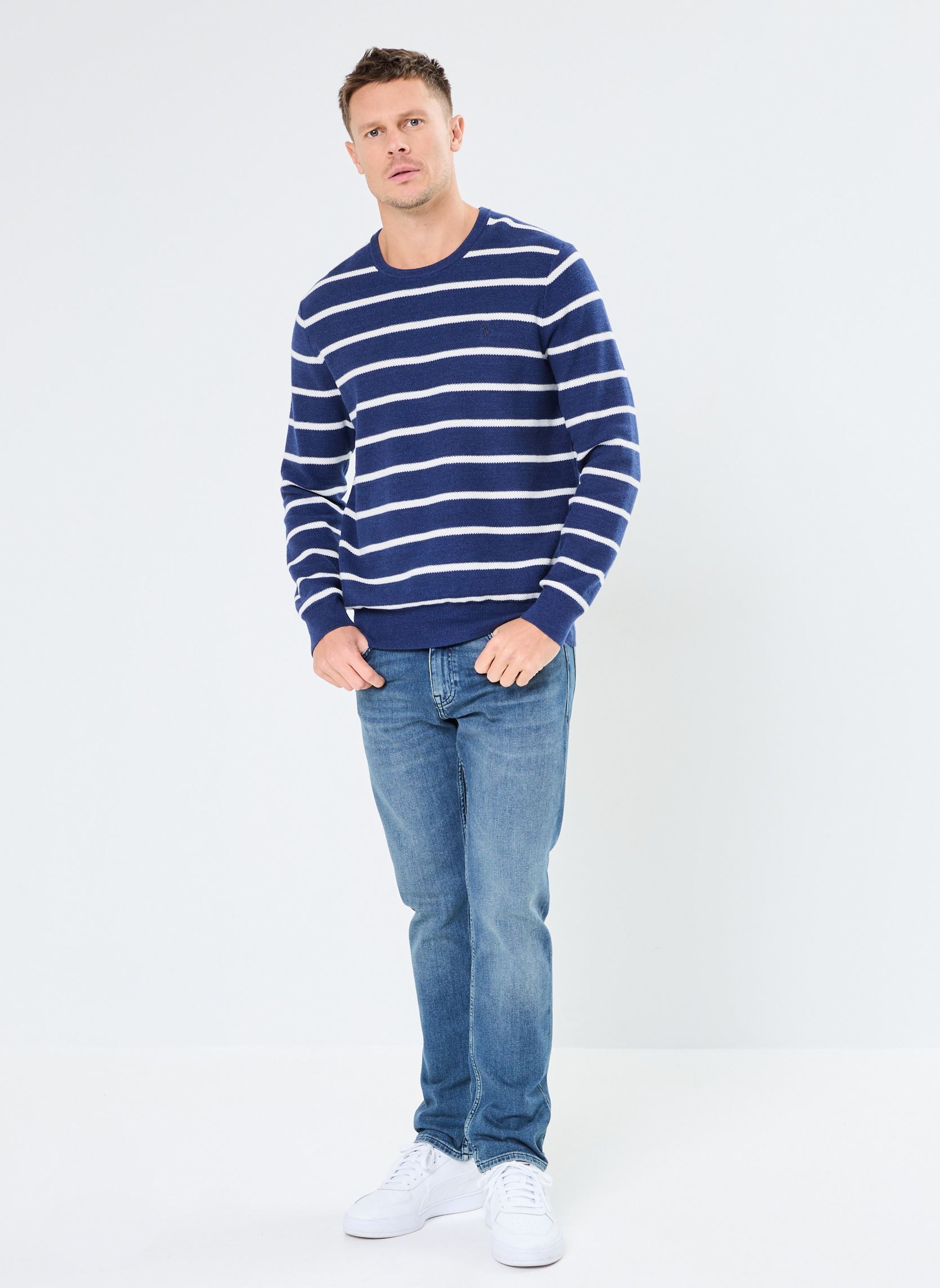 Pulls Lstxtcnpp-Long Sleeve-Pullover 710955764 homme bleu Polo Ralph Lauren Pulls Lstxtcnpp-Long Sleeve-Pullover 710955764 homme bleu NAVY COMBO