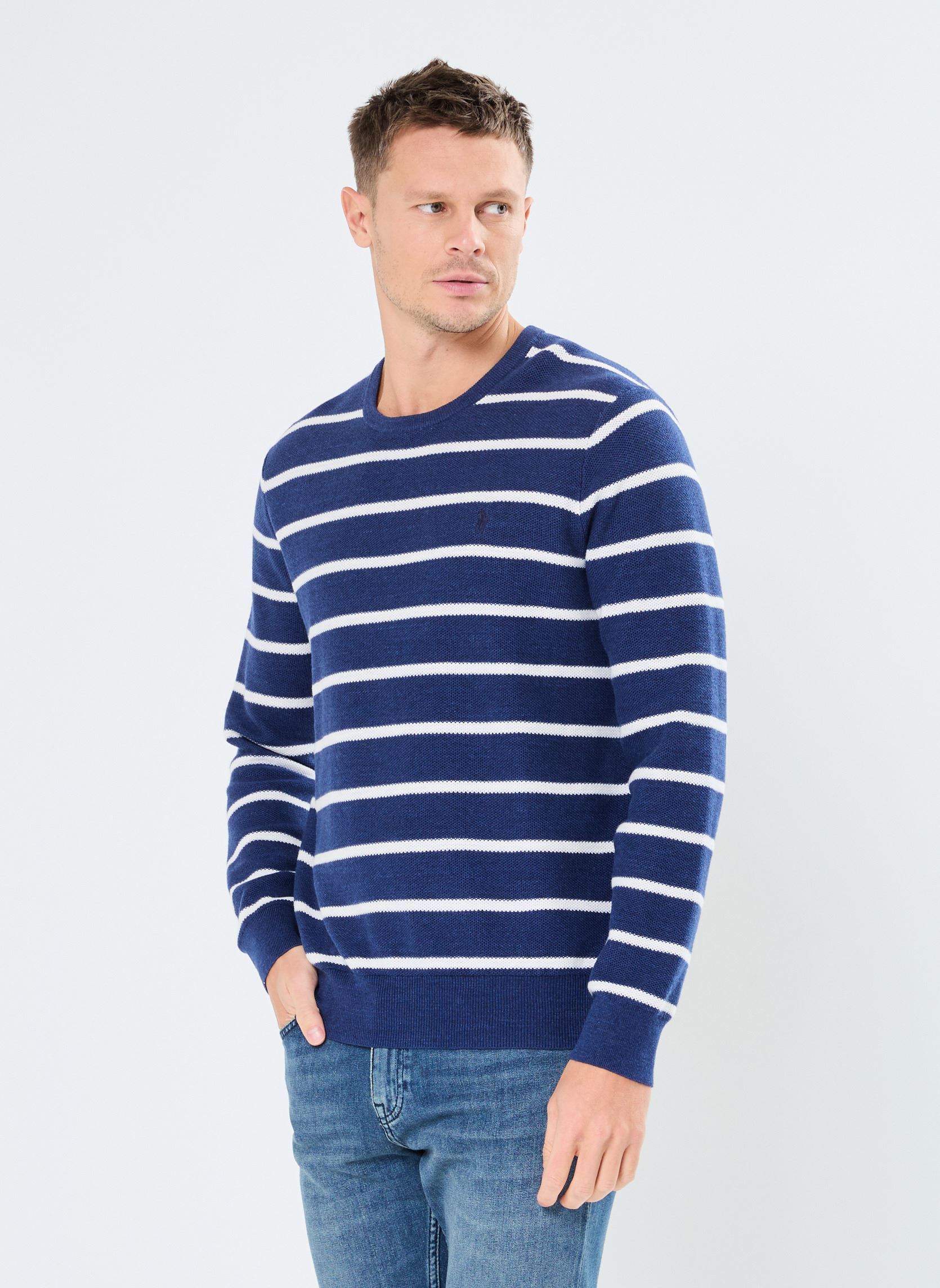 Pulls Lstxtcnpp-Long Sleeve-Pullover 710955764 homme bleu Polo Ralph Lauren Pulls Lstxtcnpp-Long Sleeve-Pullover 710955764 homme bleu NAVY COMBO