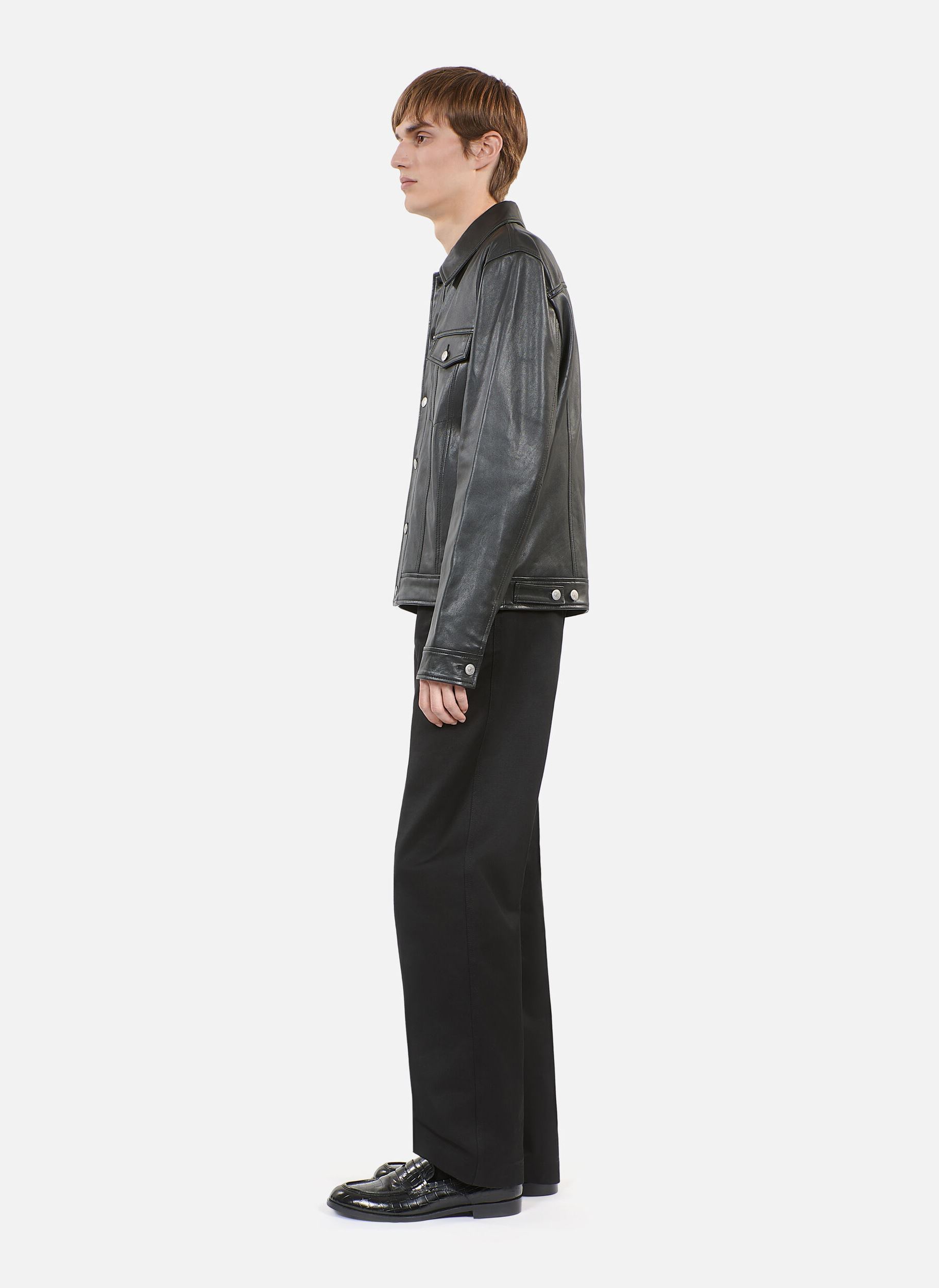 Chaquetas de cuero HCUI28000K hombre negro The Kooples Chaquetas de cuero HCUI28000K hombre negro BLA01