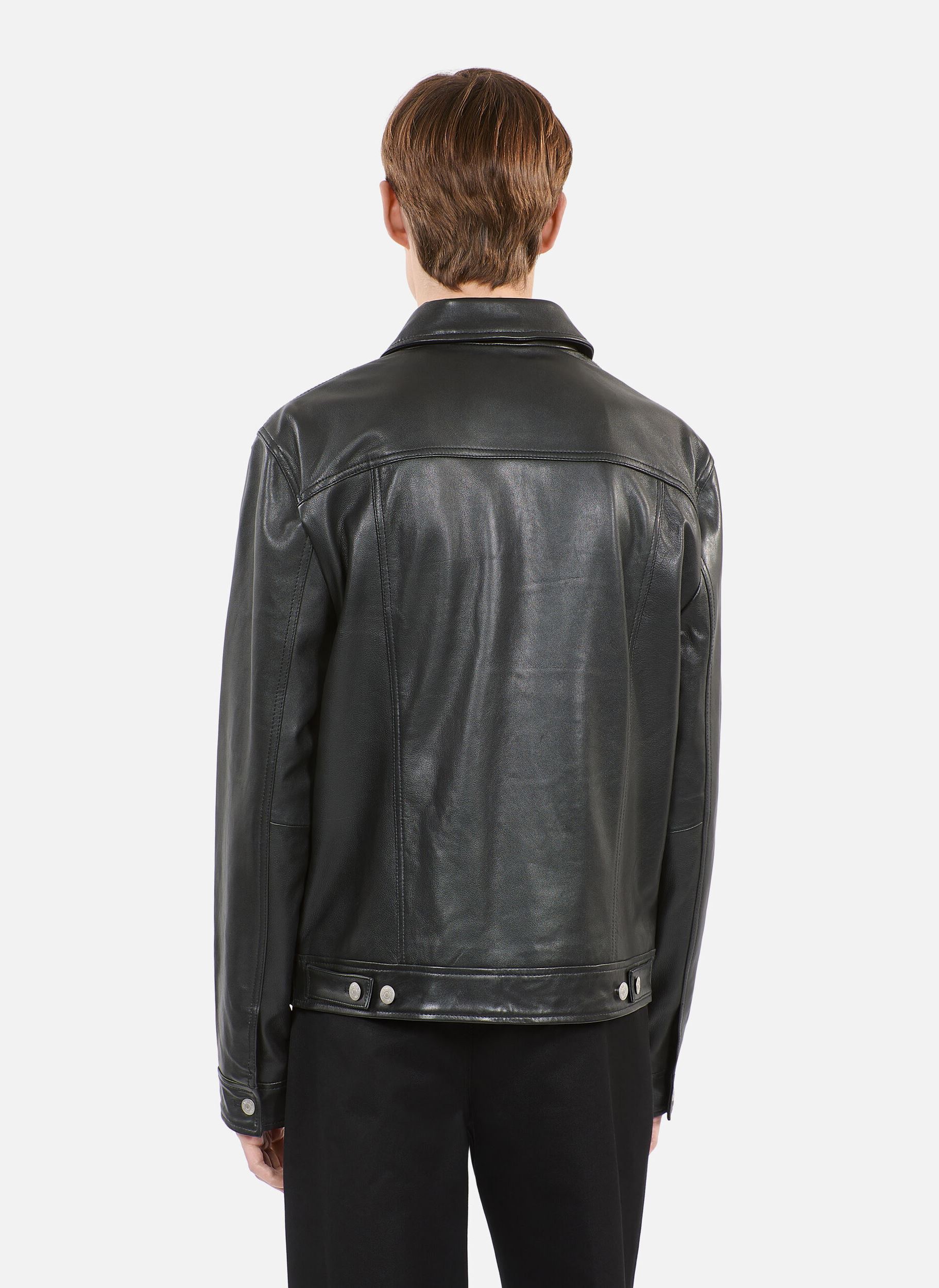Chaquetas de cuero HCUI28000K hombre negro The Kooples Chaquetas de cuero HCUI28000K hombre negro BLA01