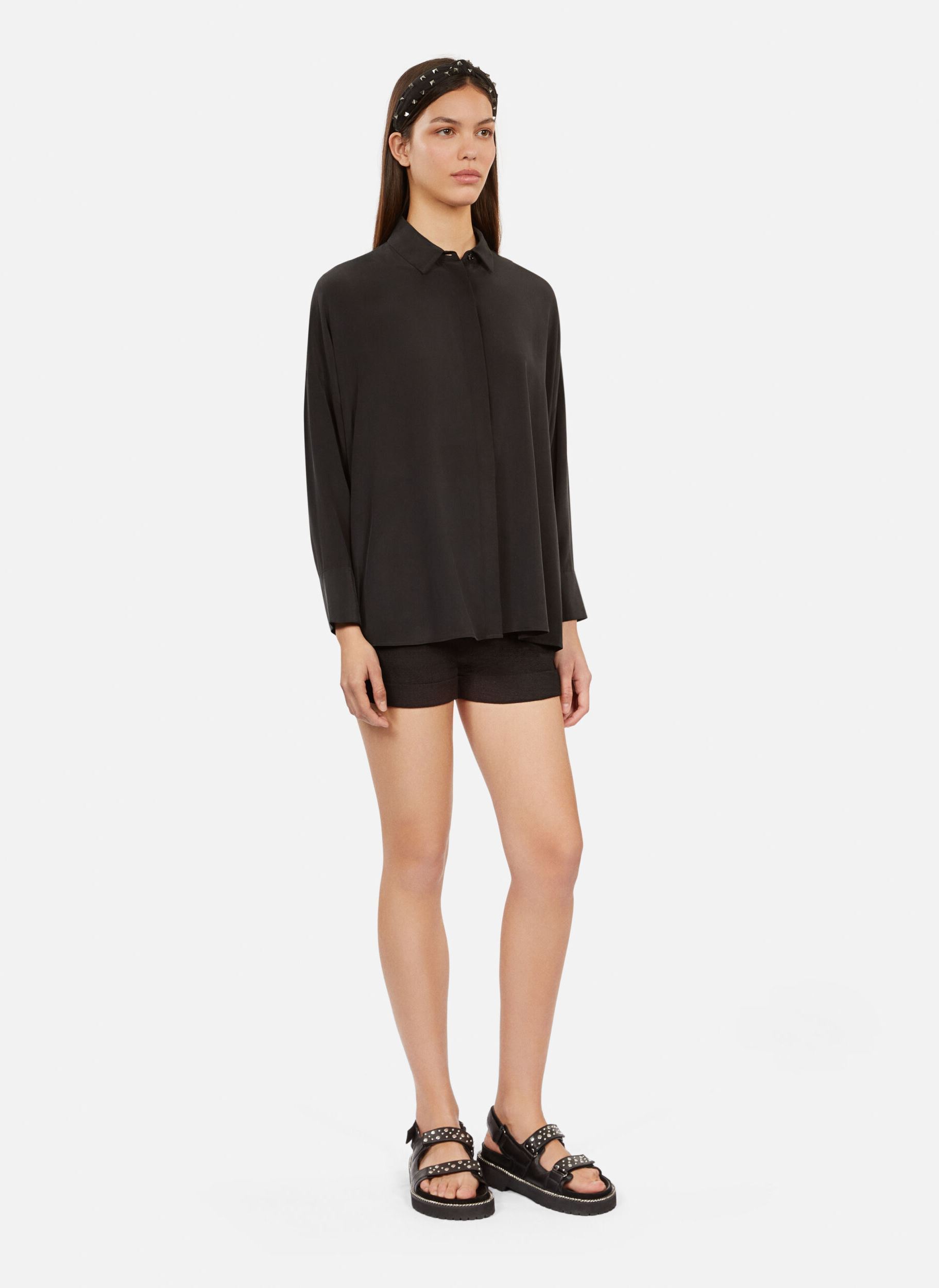 Chemises manches longues FCCL28050K femme noir The Kooples Chemises manches longues FCCL28050K femme noir BLA01