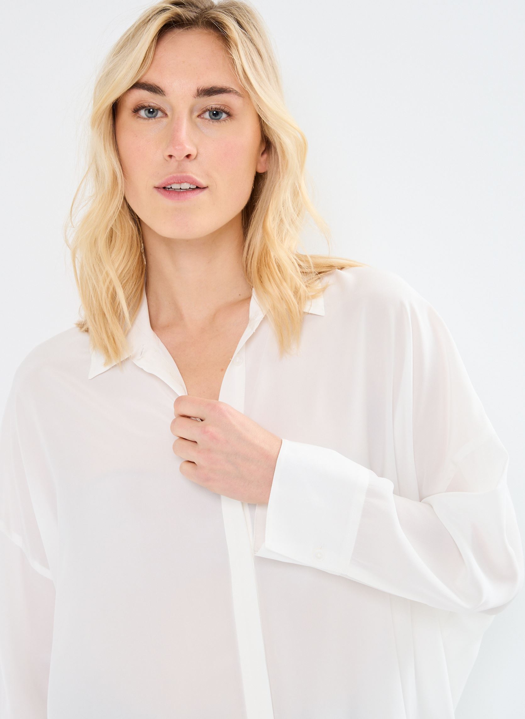 Chemises manches longues FCCL28050K femme blanc The Kooples Chemises manches longues FCCL28050K femme blanc WHI01