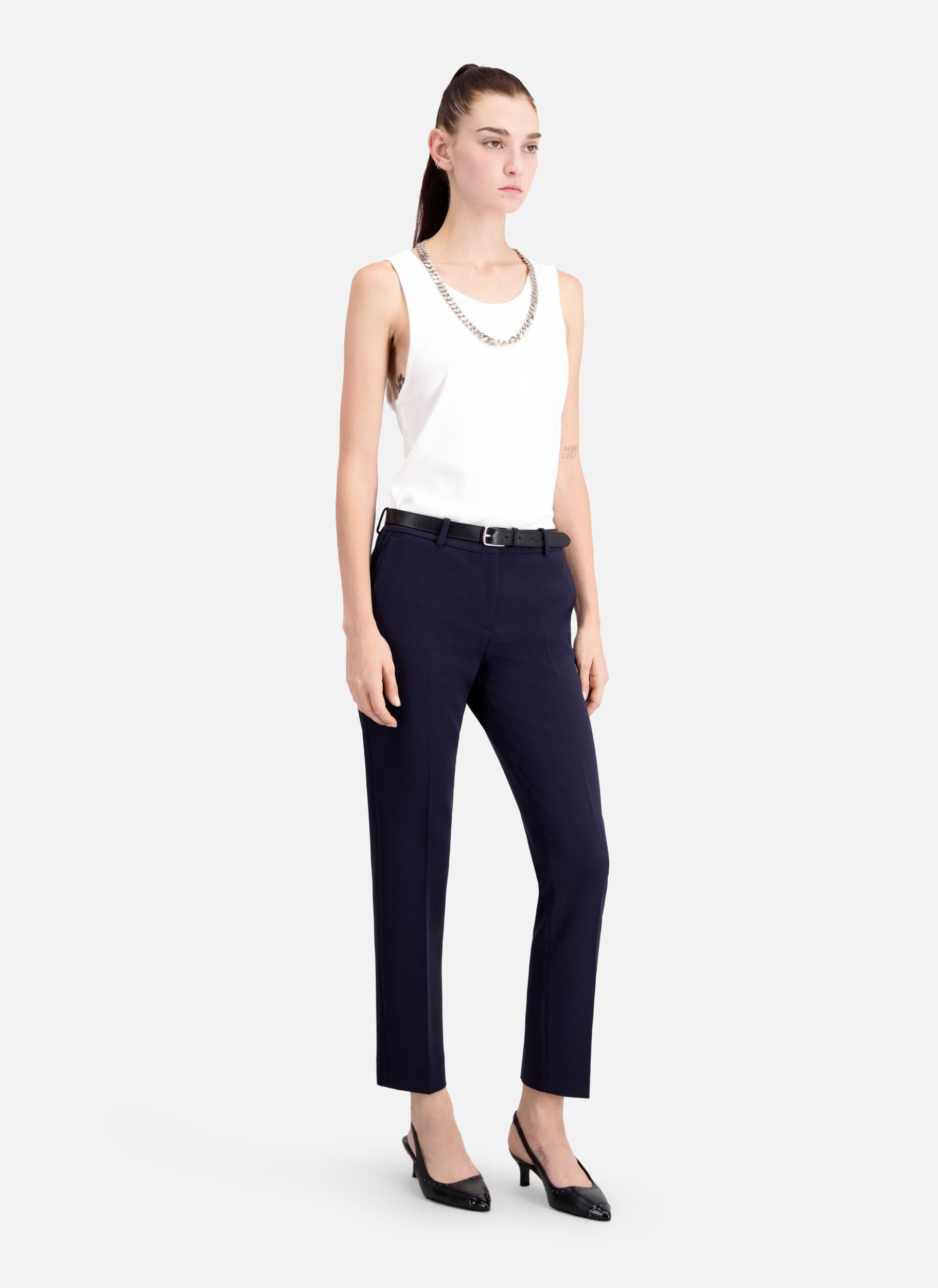 Kostuumbroeken FPAN25300K dames blauw The Kooples Kostuumbroeken FPAN25300K dames blauw NAV03