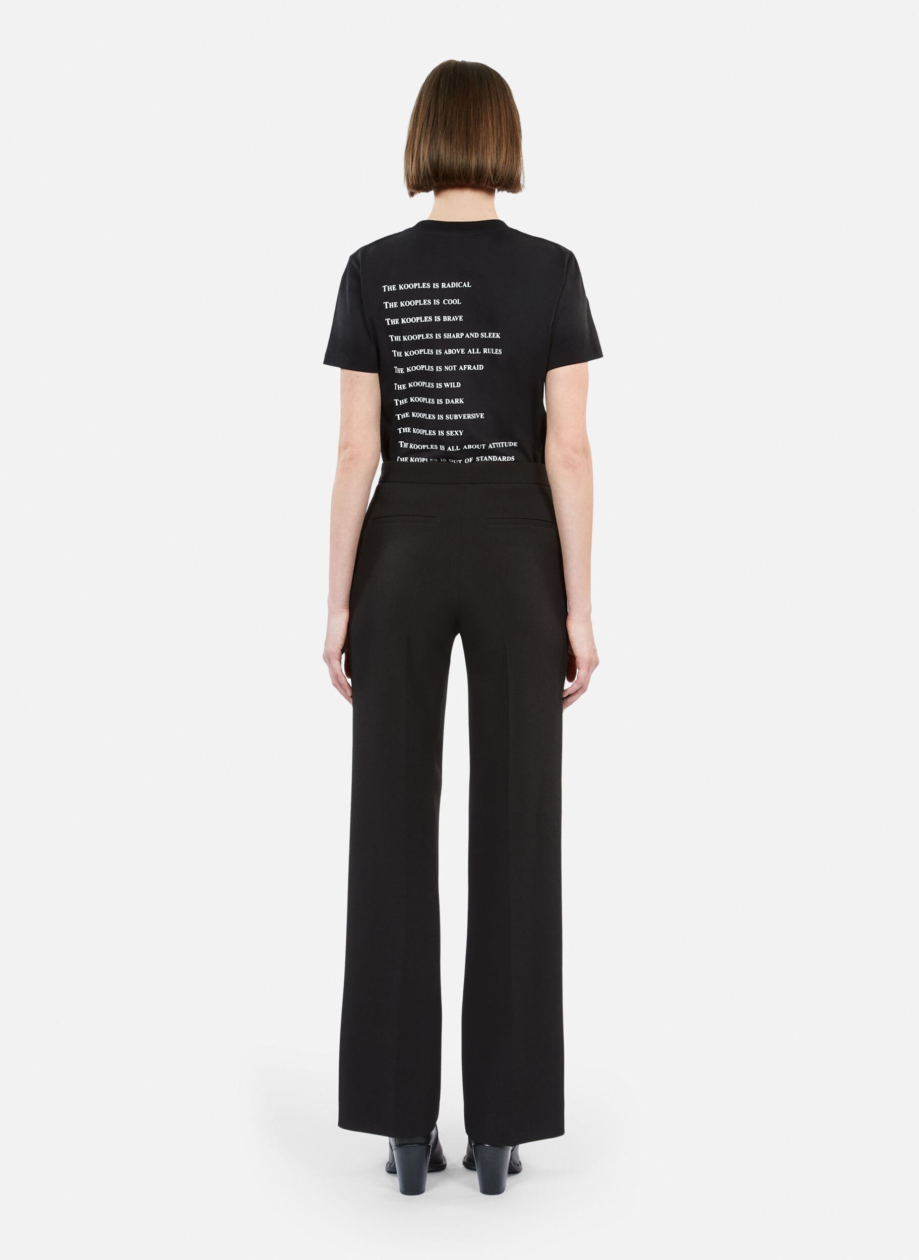 Anzughosen FPAN26068K damen schwarz The Kooples Anzughosen FPAN26068K damen schwarz BLA01