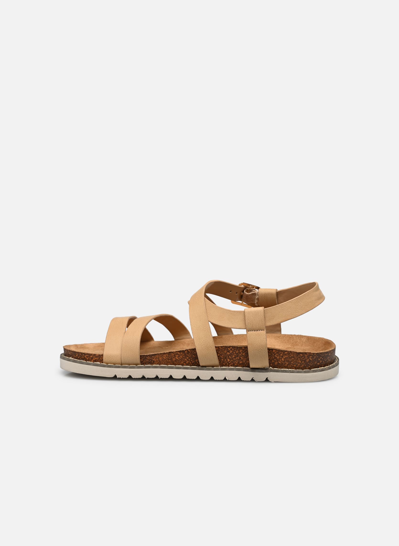 Platte sandalen Sandales FILOAT size + dames bruin MADE BY Platte sandalen Sandales FILOAT size + dames bruin COGNAC
