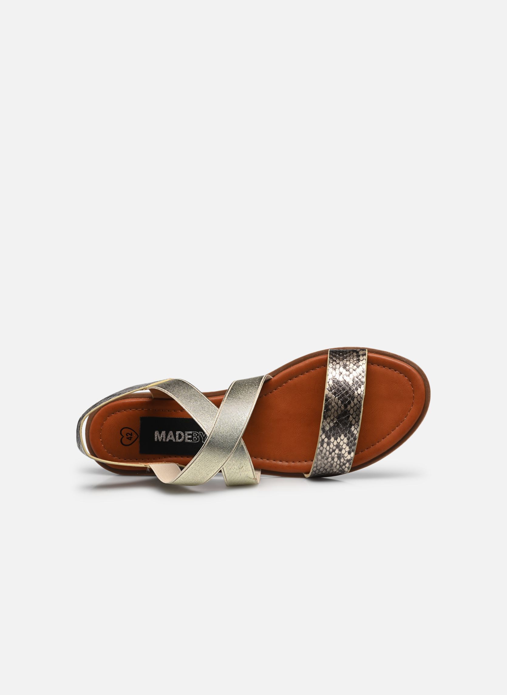 Platte sandalen Sandales FISTIOUK Size + dames goud en brons MADE BY Platte sandalen Sandales FISTIOUK Size + dames goud en brons Doré