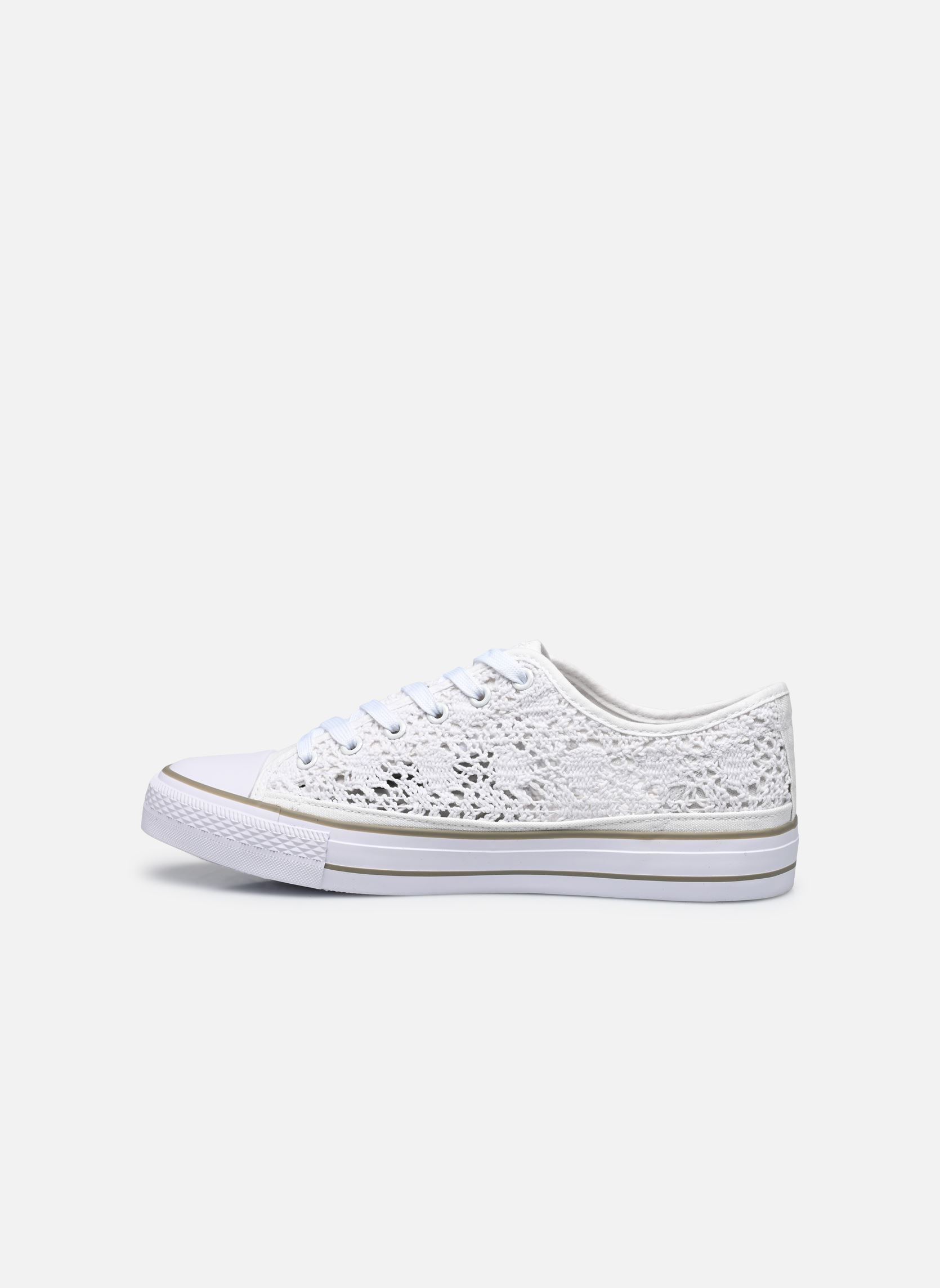 Baskets toile basket FITEBAL SIZE+ femme blanc MADE BY Baskets toile basket FITEBAL SIZE+ femme blanc BLANC