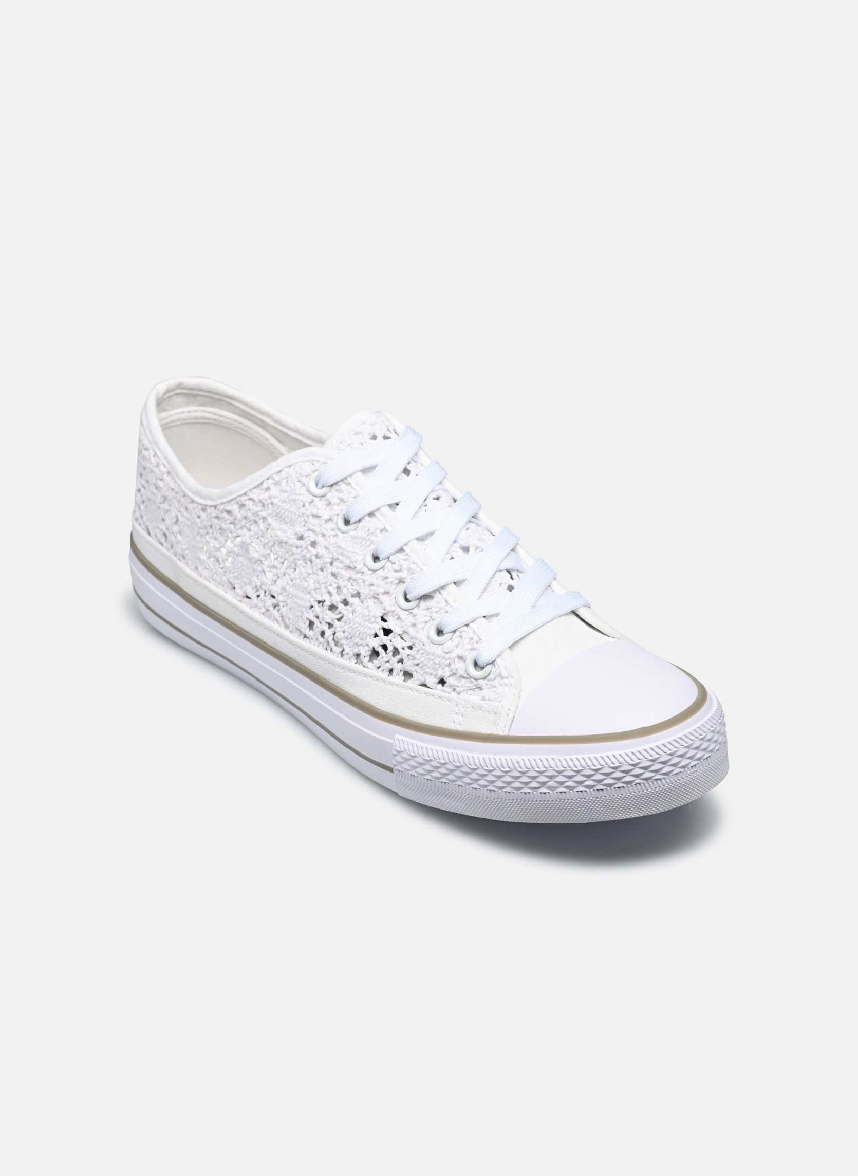Baskets toile basket FITEBAL SIZE+ femme blanc MADE BY Baskets toile basket FITEBAL SIZE+ femme blanc BLANC