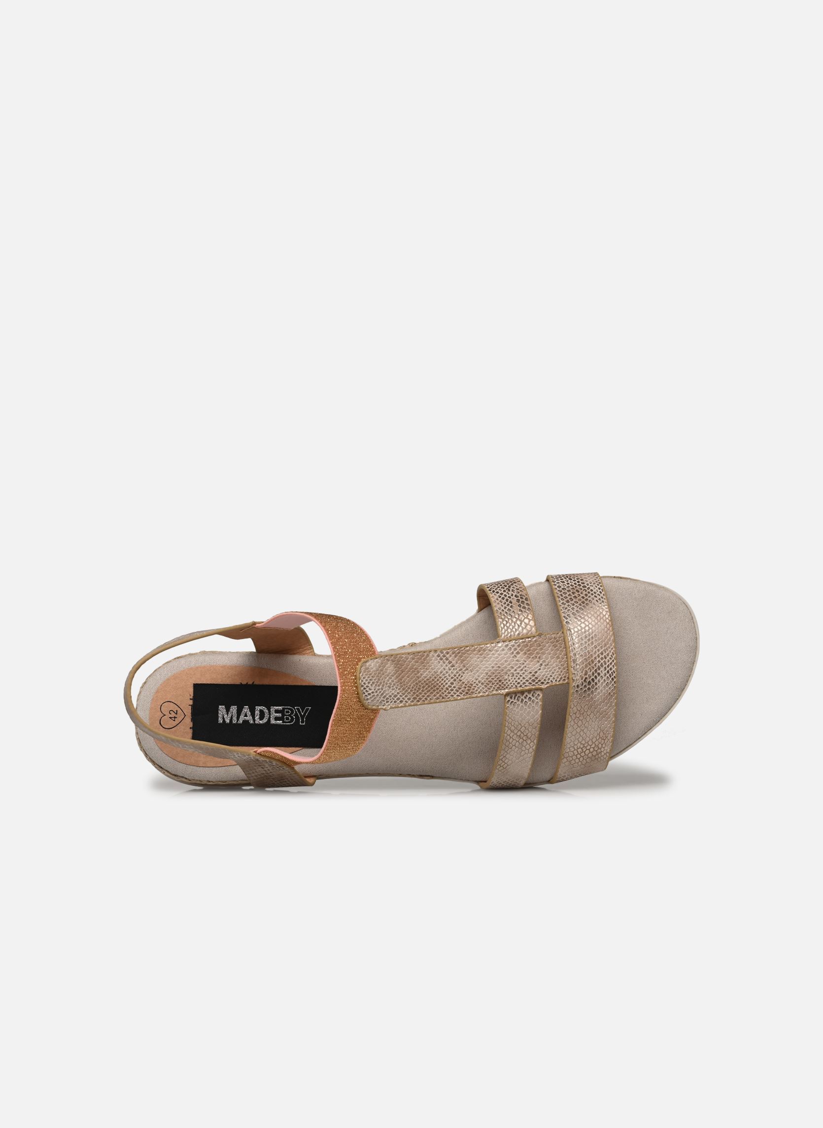 Platte sandalen sandale FIBOLAN Size + dames roze MADE BY Platte sandalen sandale FIBOLAN Size + dames roze Rose