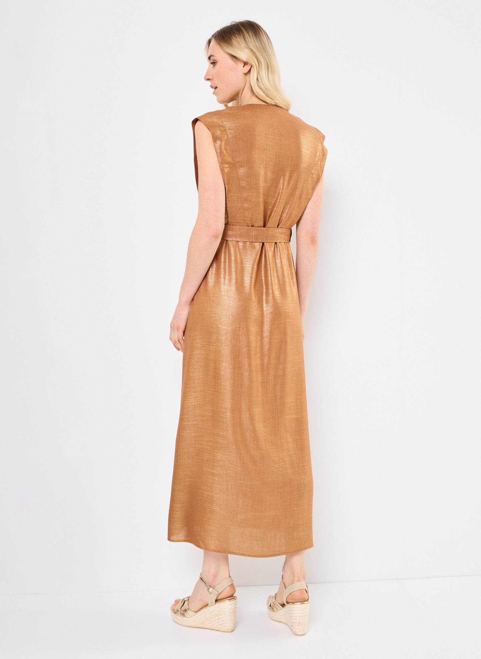 Vestidos largos FJ-RO-SAVIGNY-L mujer oro y bronce La Fée Maraboutée Vestidos largos FJ-RO-SAVIGNY-L mujer oro y bronce Bronze