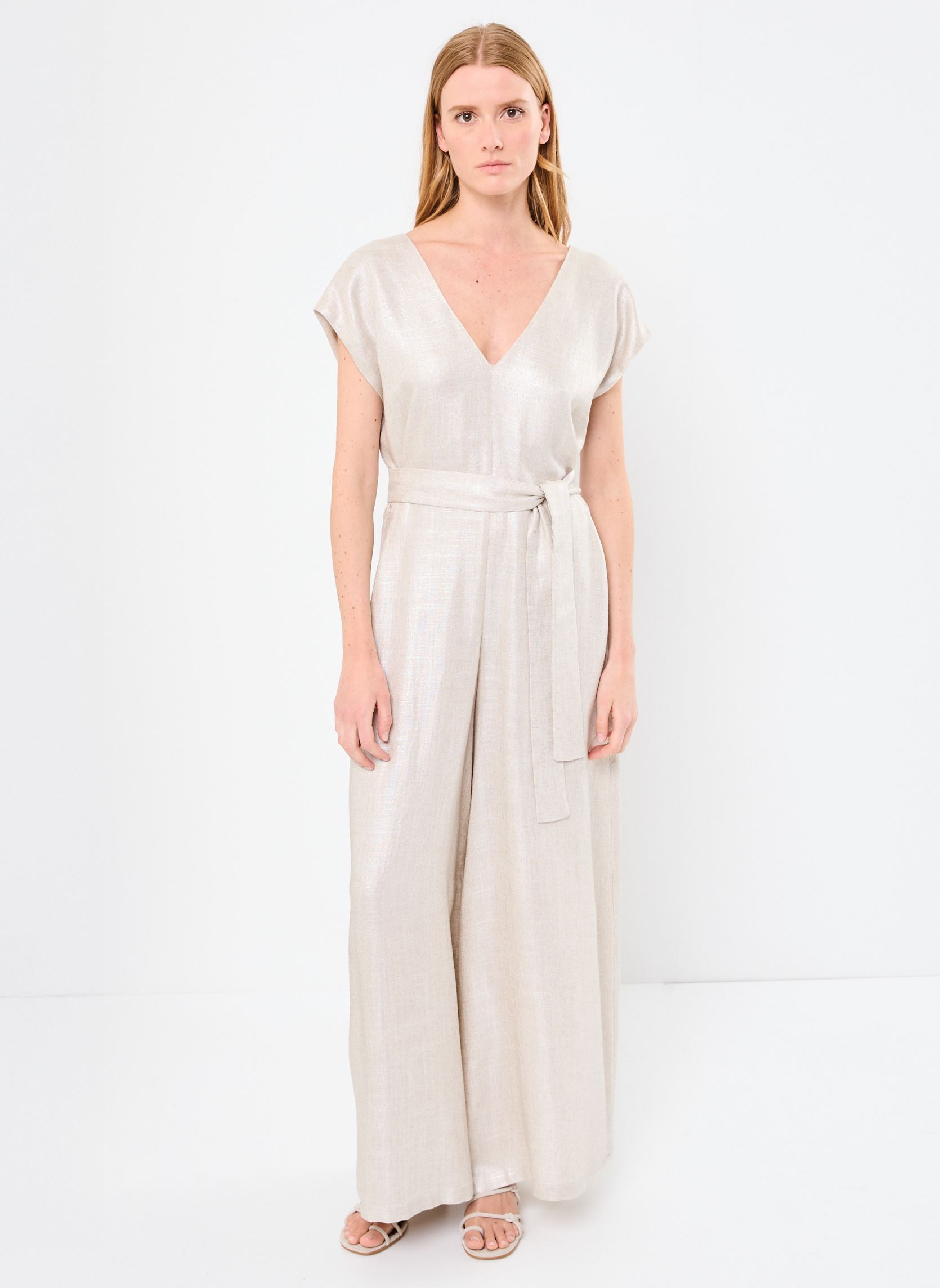 Combinaisons pantalon FJ-CO-DOMEE-L femme beige La Fée Maraboutée Combinaisons pantalon FJ-CO-DOMEE-L femme beige GREIGE