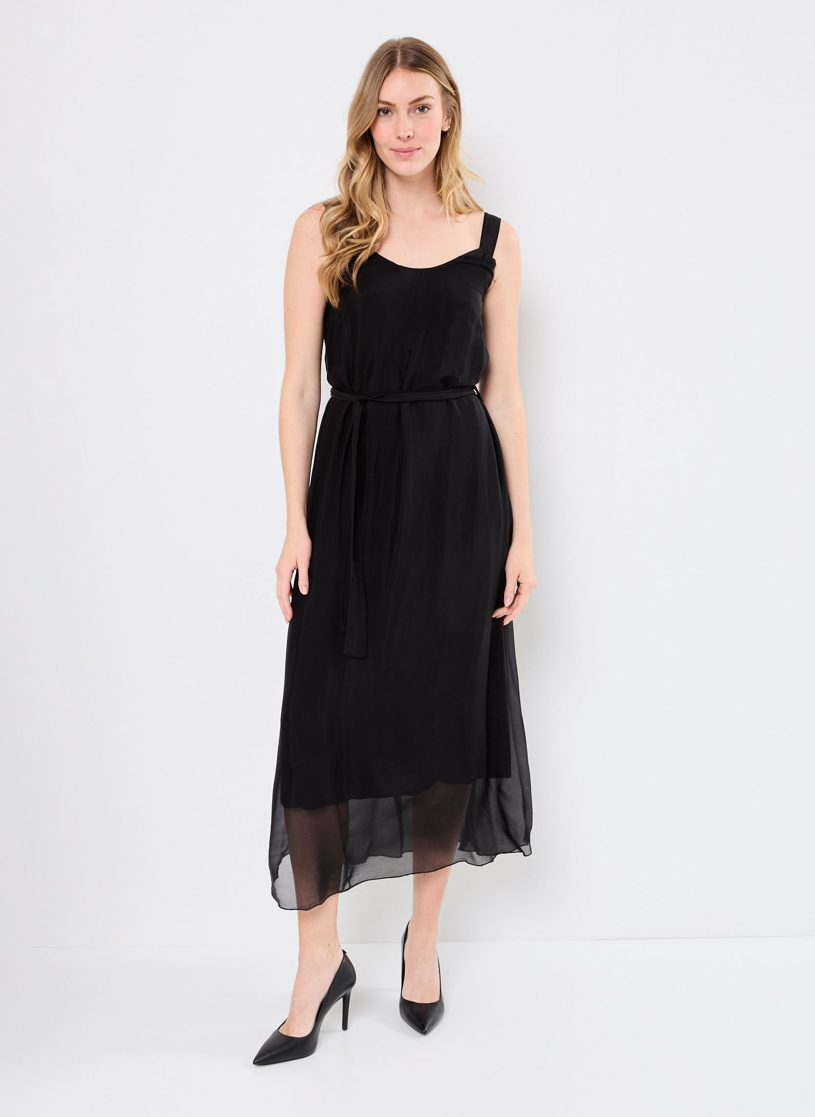 Robes longues FJ-RO-DAGUAR-V femme noir La Fée Maraboutée Robes longues FJ-RO-DAGUAR-V femme noir NOIR
