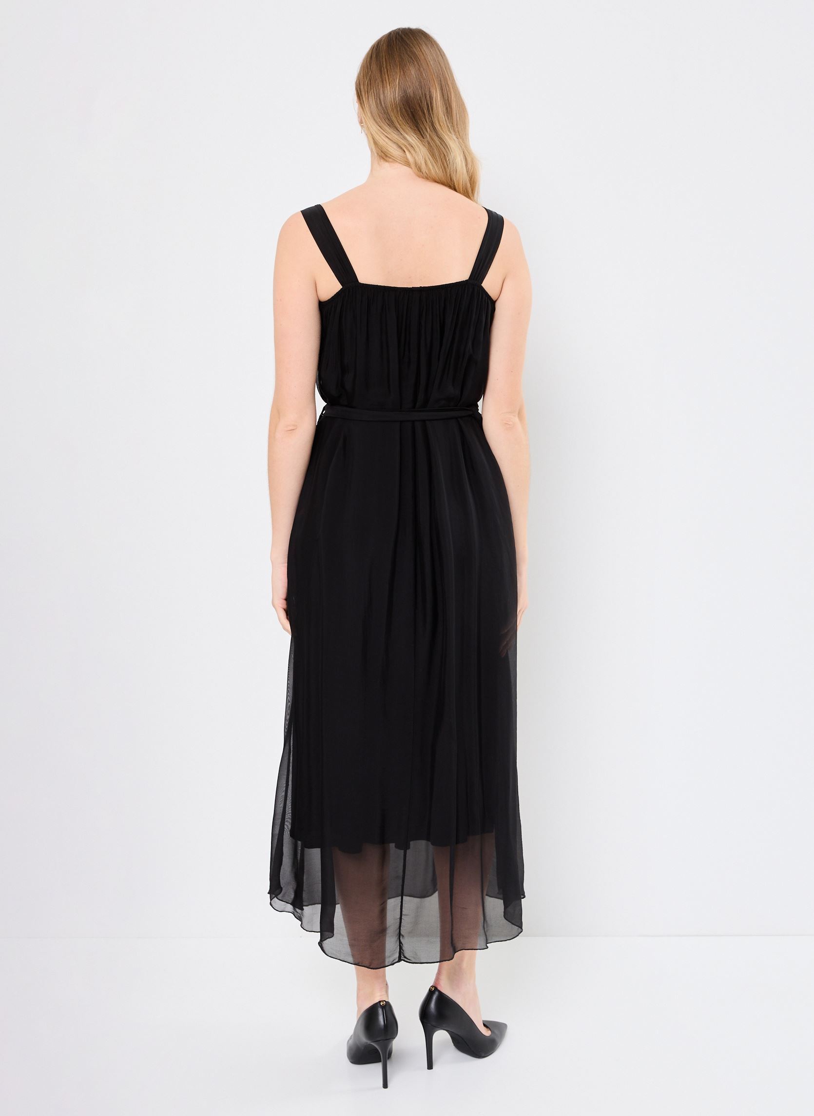 Robes longues FJ-RO-DAGUAR-V femme noir La Fée Maraboutée Robes longues FJ-RO-DAGUAR-V femme noir NOIR