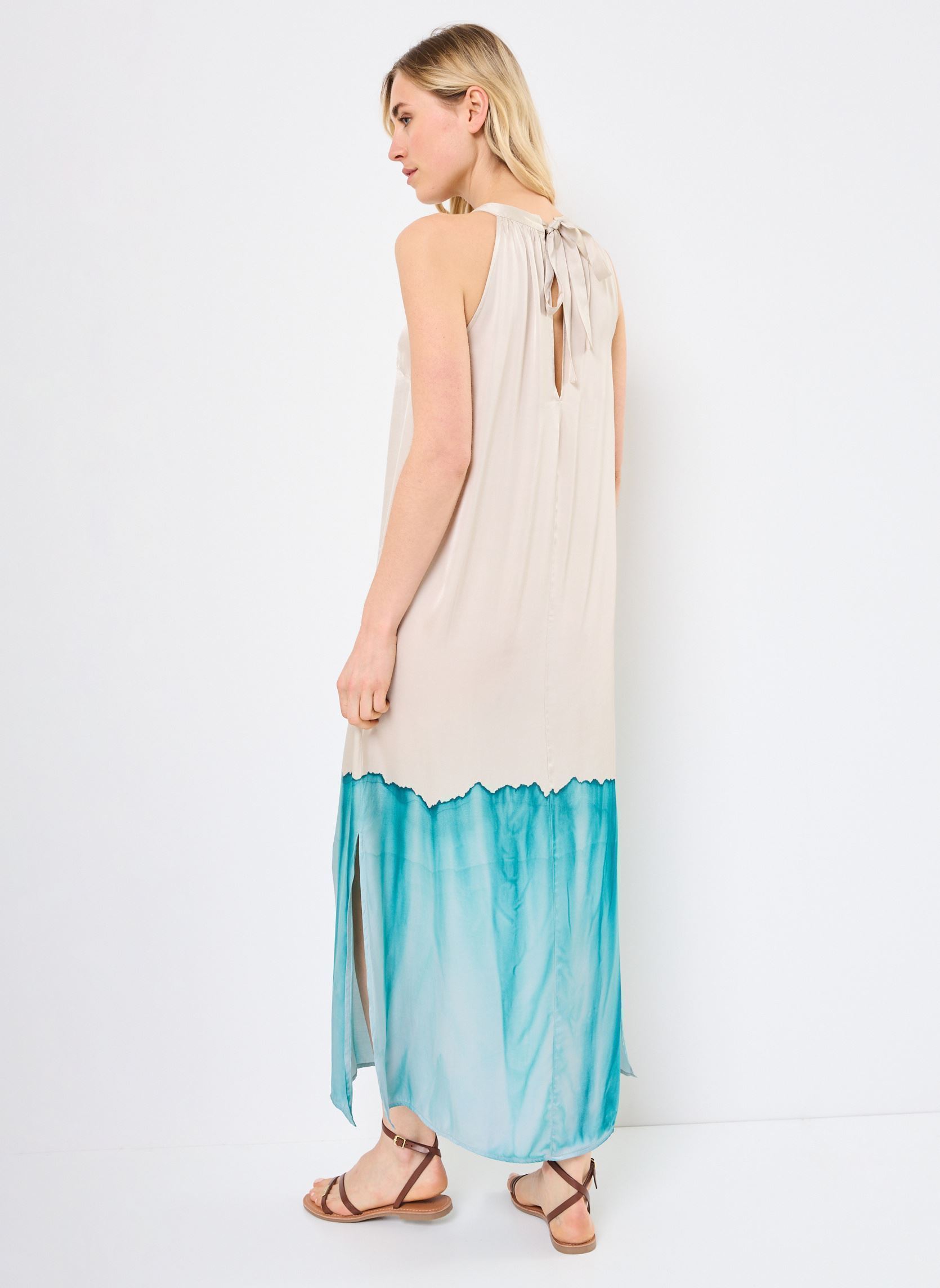 Robes longues FJ-RO-VACANCE-R femme bleu La Fée Maraboutée Robes longues FJ-RO-VACANCE-R femme bleu BRUME/LAGUNE