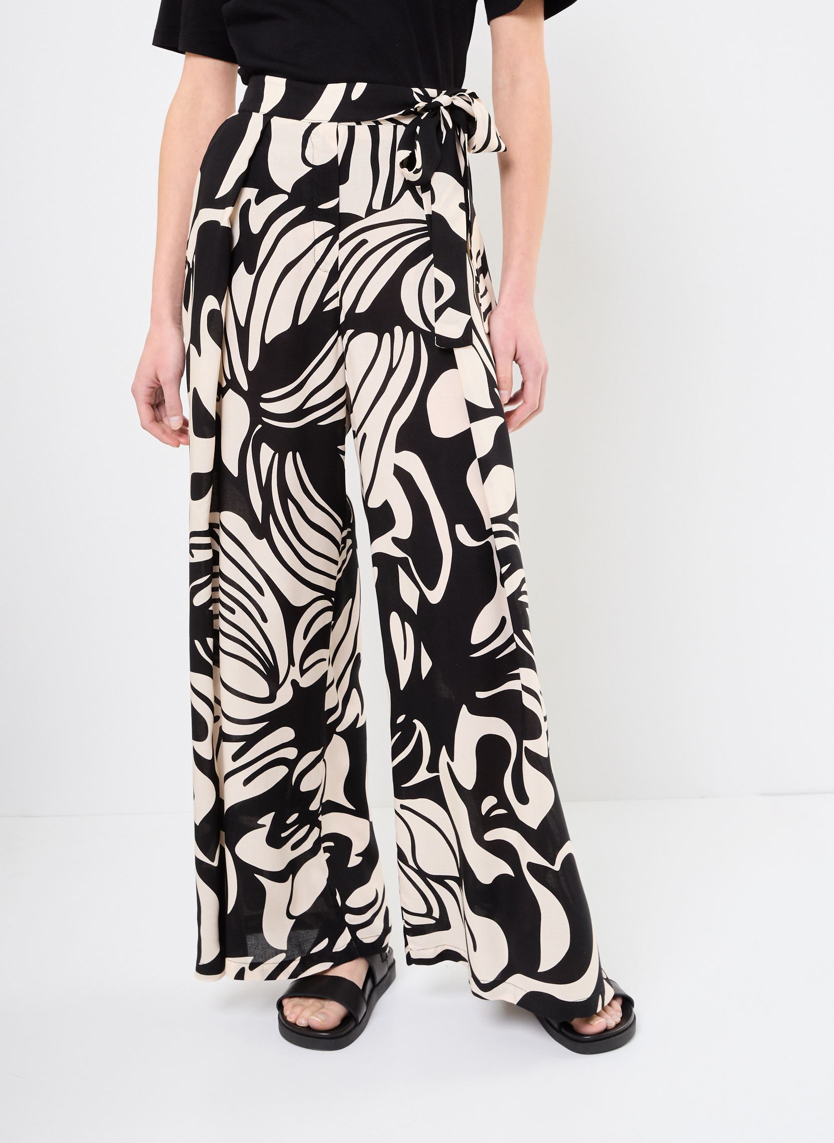 Weite Hosen FJ-PA-SIMBA-T damen schwarz La Fée Maraboutée Weite Hosen FJ-PA-SIMBA-T damen schwarz Noir/ecru