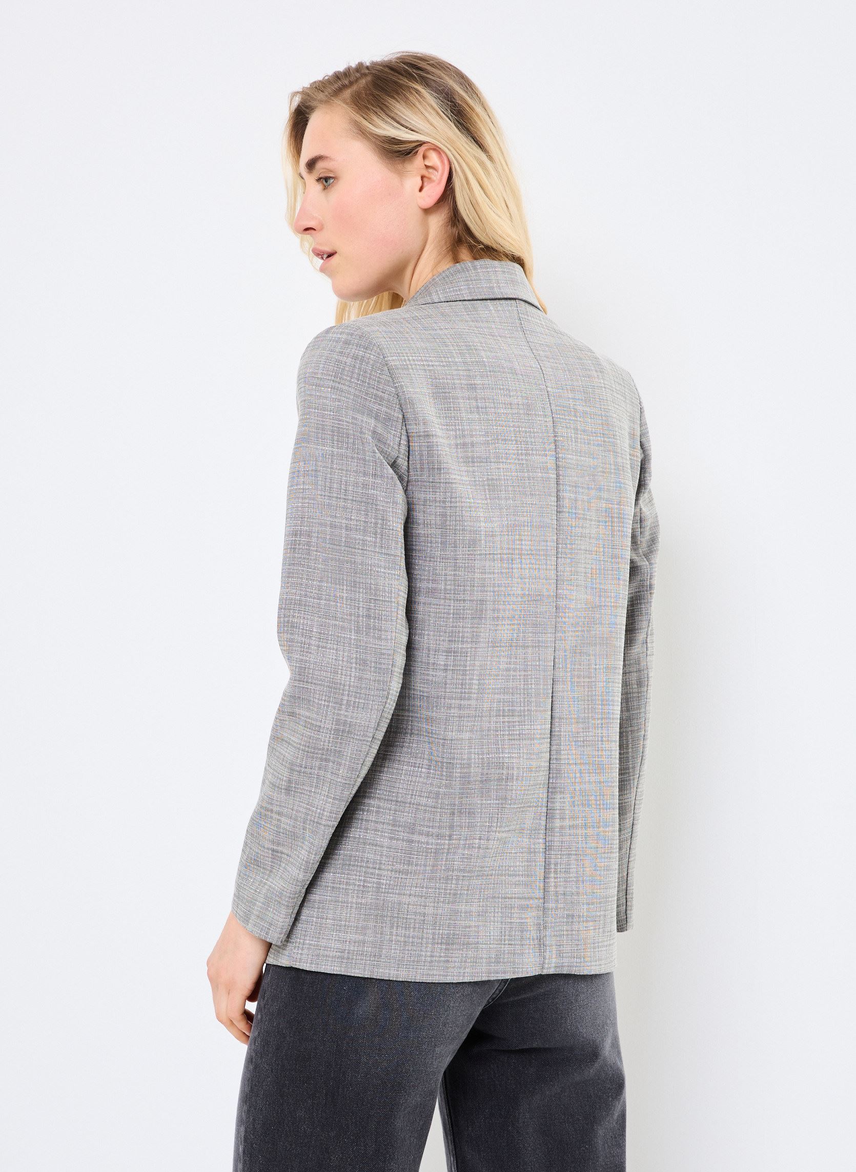 Vestes de blazer FJ-VE-BELINA-F femme gris La Fée Maraboutée Vestes de blazer FJ-VE-BELINA-F femme gris Gris