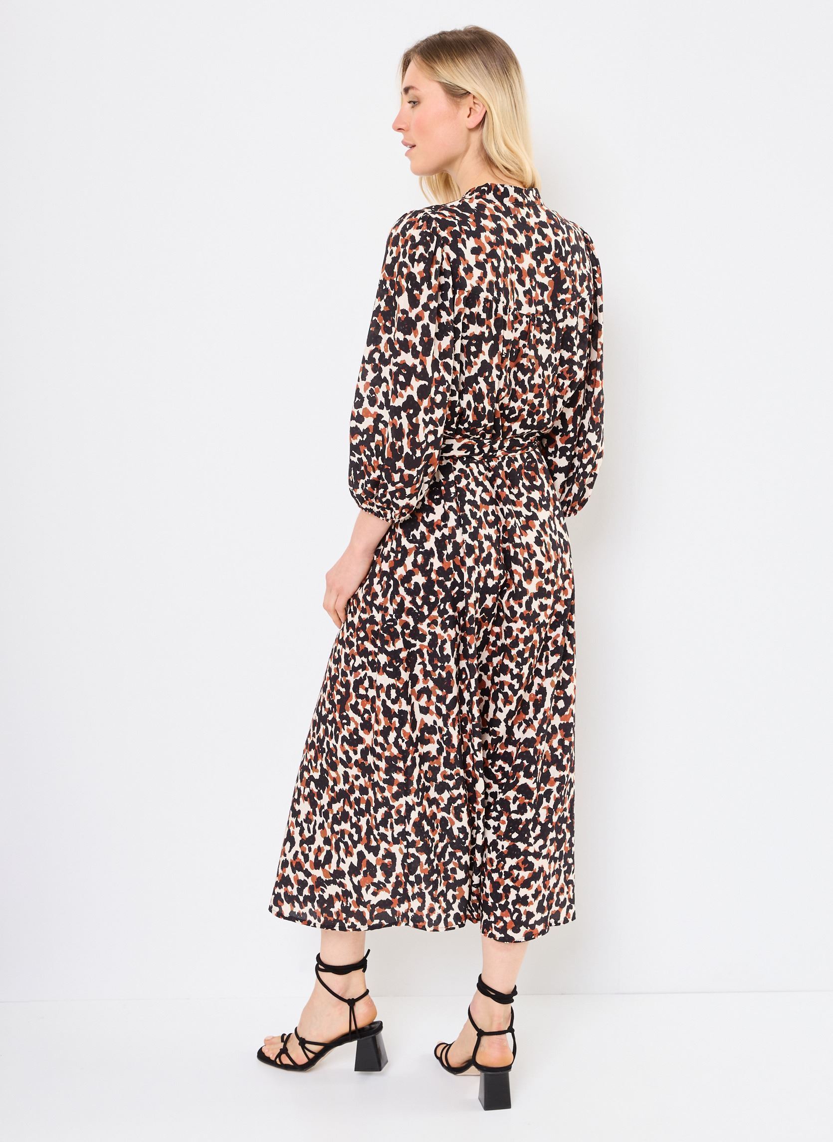 Robes longues FJ-RO-ZIPRA-S femme marron La Fée Maraboutée Robes longues FJ-RO-ZIPRA-S femme marron Coco