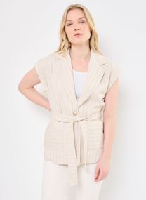 Giacche senza maniche FJ-VE-DARIO-G donna beige La Fée Maraboutée Giacche senza maniche FJ-VE-DARIO-G donna beige ECRU/FICELLE