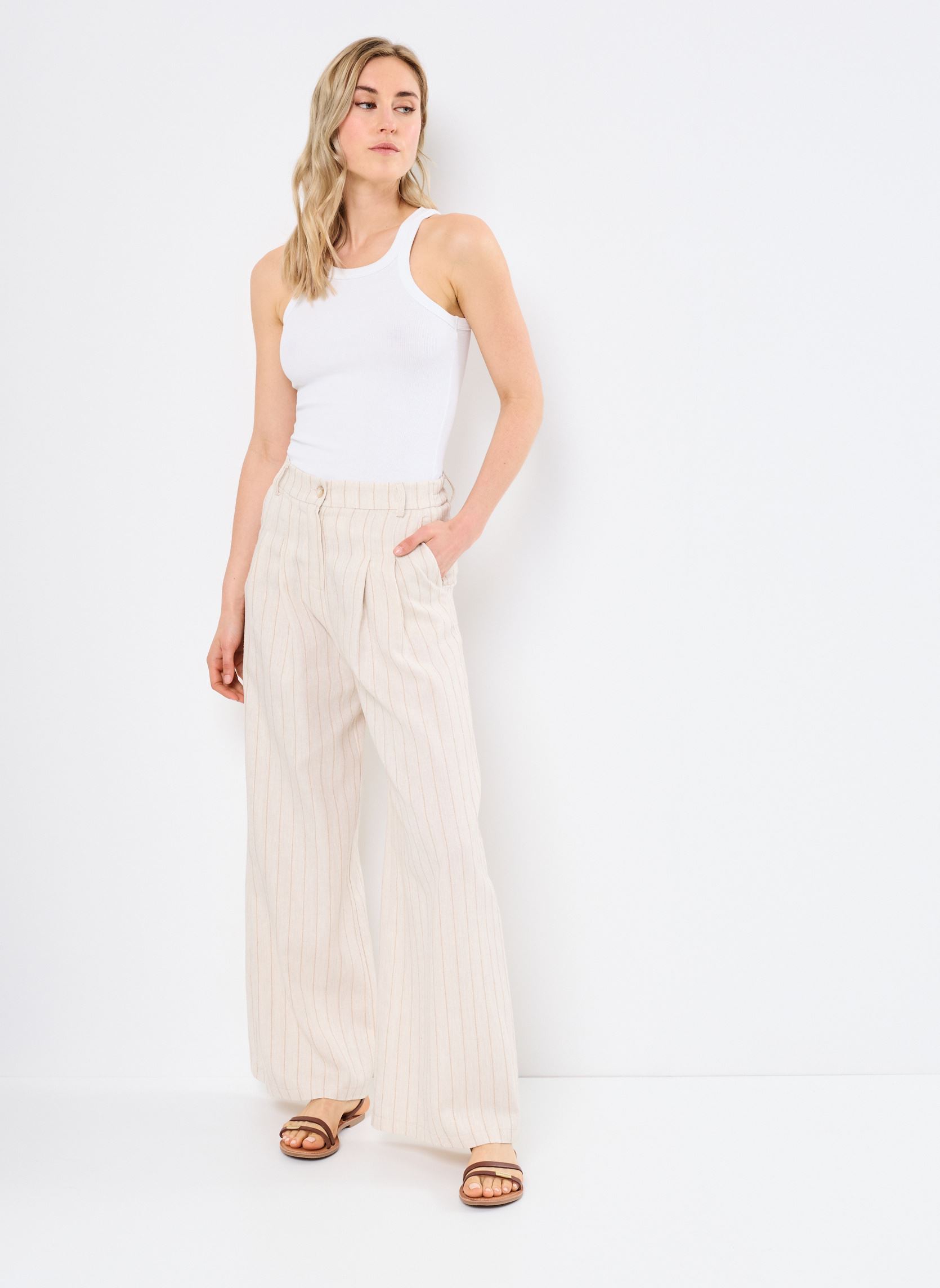 Weite Hosen FJ-PA-DONALD-G damen weiß La Fée Maraboutée Weite Hosen FJ-PA-DONALD-G damen weiß ECRU/FICELLE