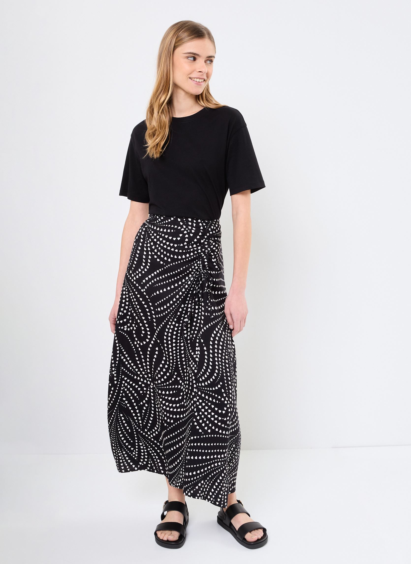 Jupes longues FJ-JU-ZUBLIM-D femme noir La Fée Maraboutée Jupes longues FJ-JU-ZUBLIM-D femme noir Noir/ecru