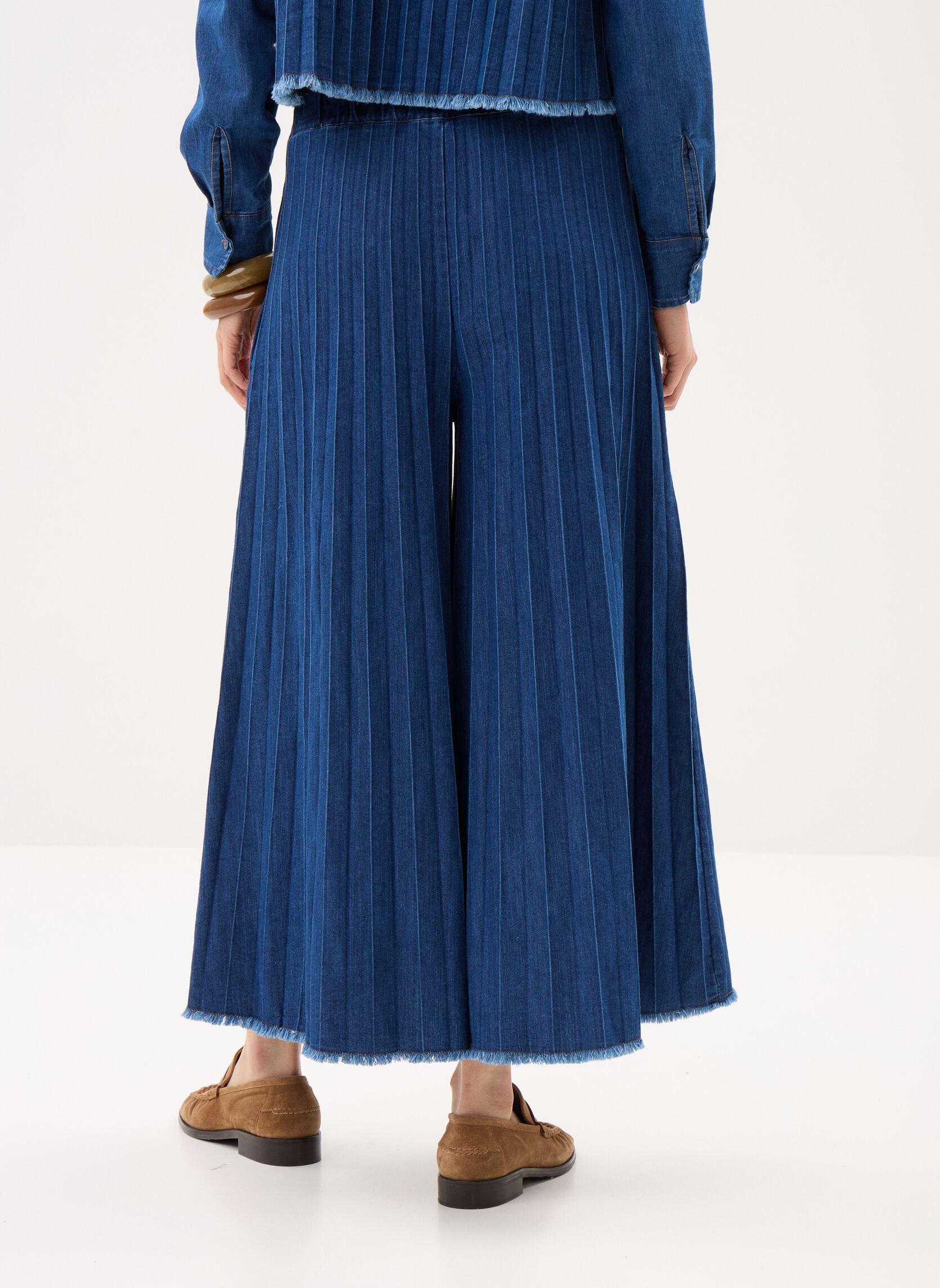 Pantalons larges FJ-PA-DAMASO-D femme bleu La Fée Maraboutée Pantalons larges FJ-PA-DAMASO-D femme bleu MEDIUM