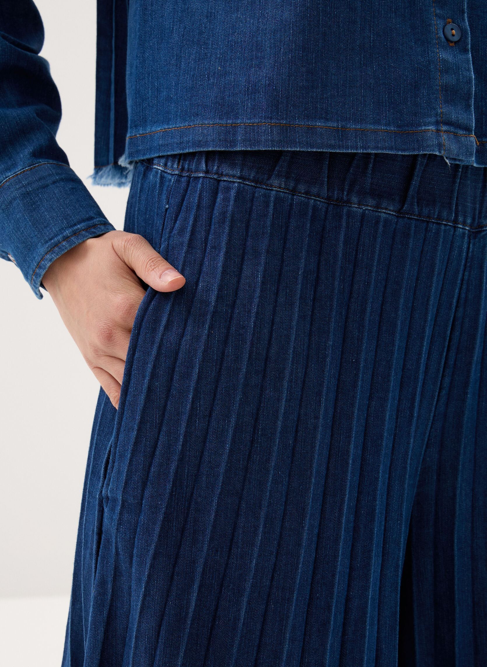Pantalons larges FJ-PA-DAMASO-D femme bleu La Fée Maraboutée Pantalons larges FJ-PA-DAMASO-D femme bleu MEDIUM