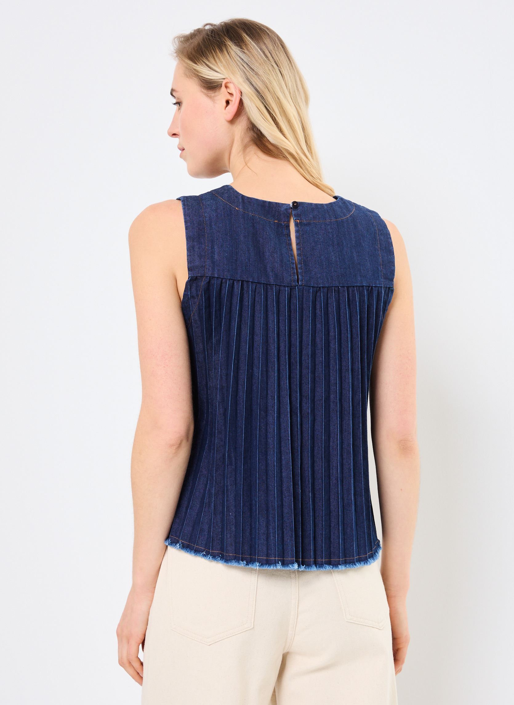 Tops FJ-TO-DENZIL-D femme bleu La Fée Maraboutée Tops FJ-TO-DENZIL-D femme bleu BRUT