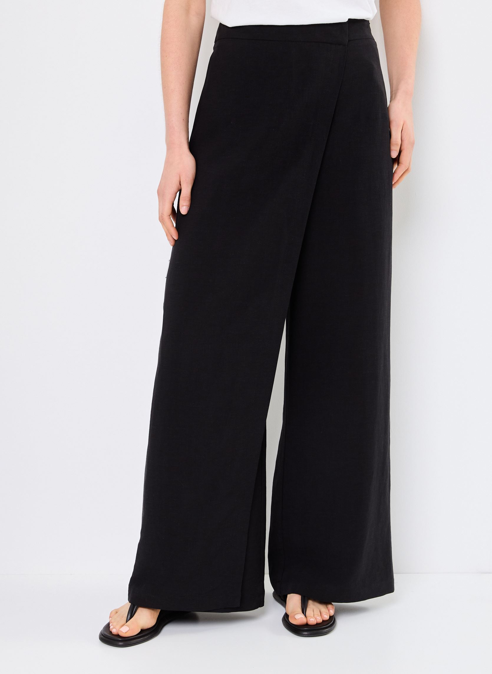 Pantalons larges FJ-PA-DOMINGO-V femme noir La Fée Maraboutée Pantalons larges FJ-PA-DOMINGO-V femme noir Noir
