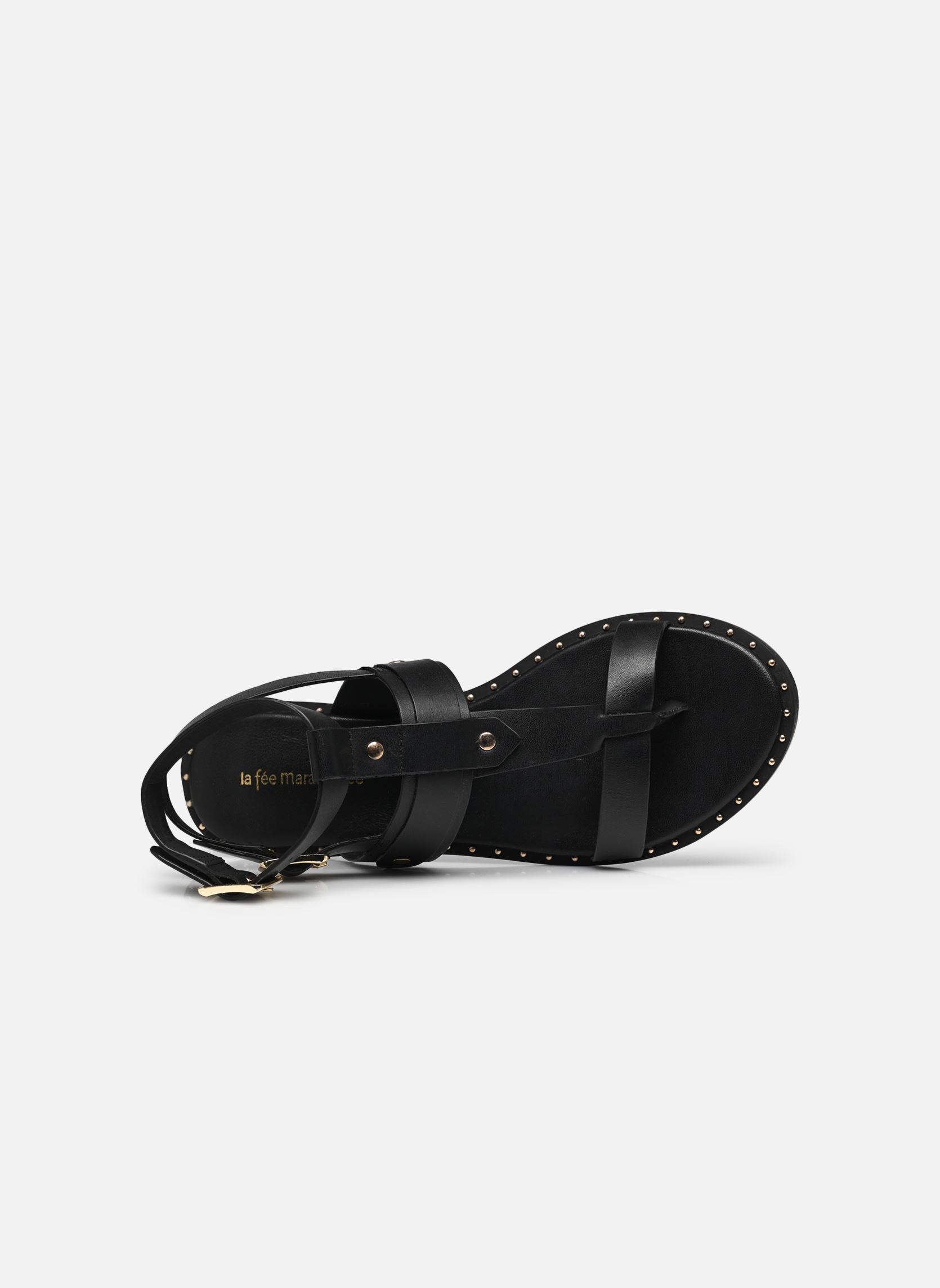Flache Sandalen FJ-AS-DAVINA damen schwarz La Fée Maraboutée Flache Sandalen FJ-AS-DAVINA damen schwarz Noir