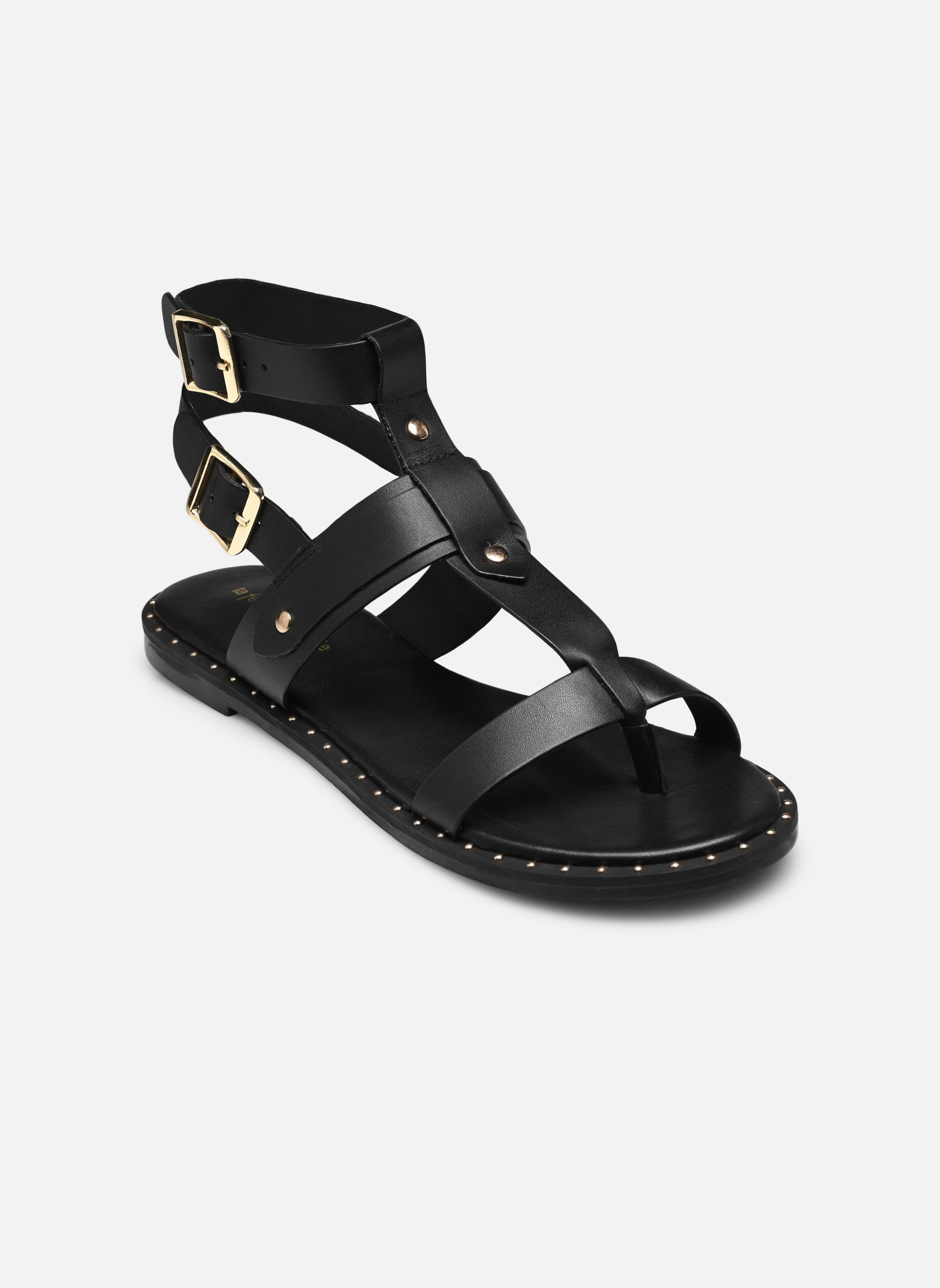 Flache Sandalen FJ-AS-DAVINA damen schwarz La Fée Maraboutée Flache Sandalen FJ-AS-DAVINA damen schwarz Noir
