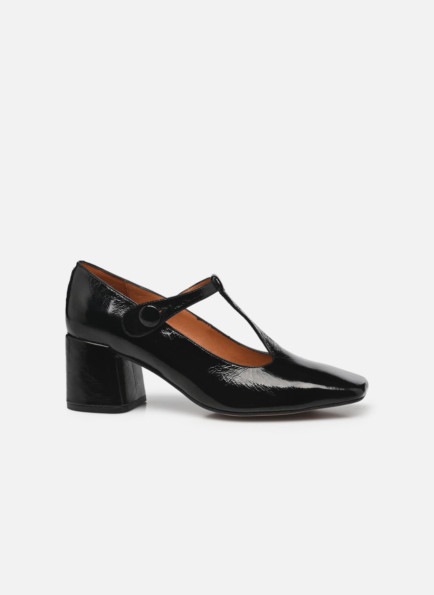 Pumps Argila - Cuir Vernis plissé damen schwarz Georgia Rose Pumps Argila - Cuir Vernis plissé damen schwarz NOIR