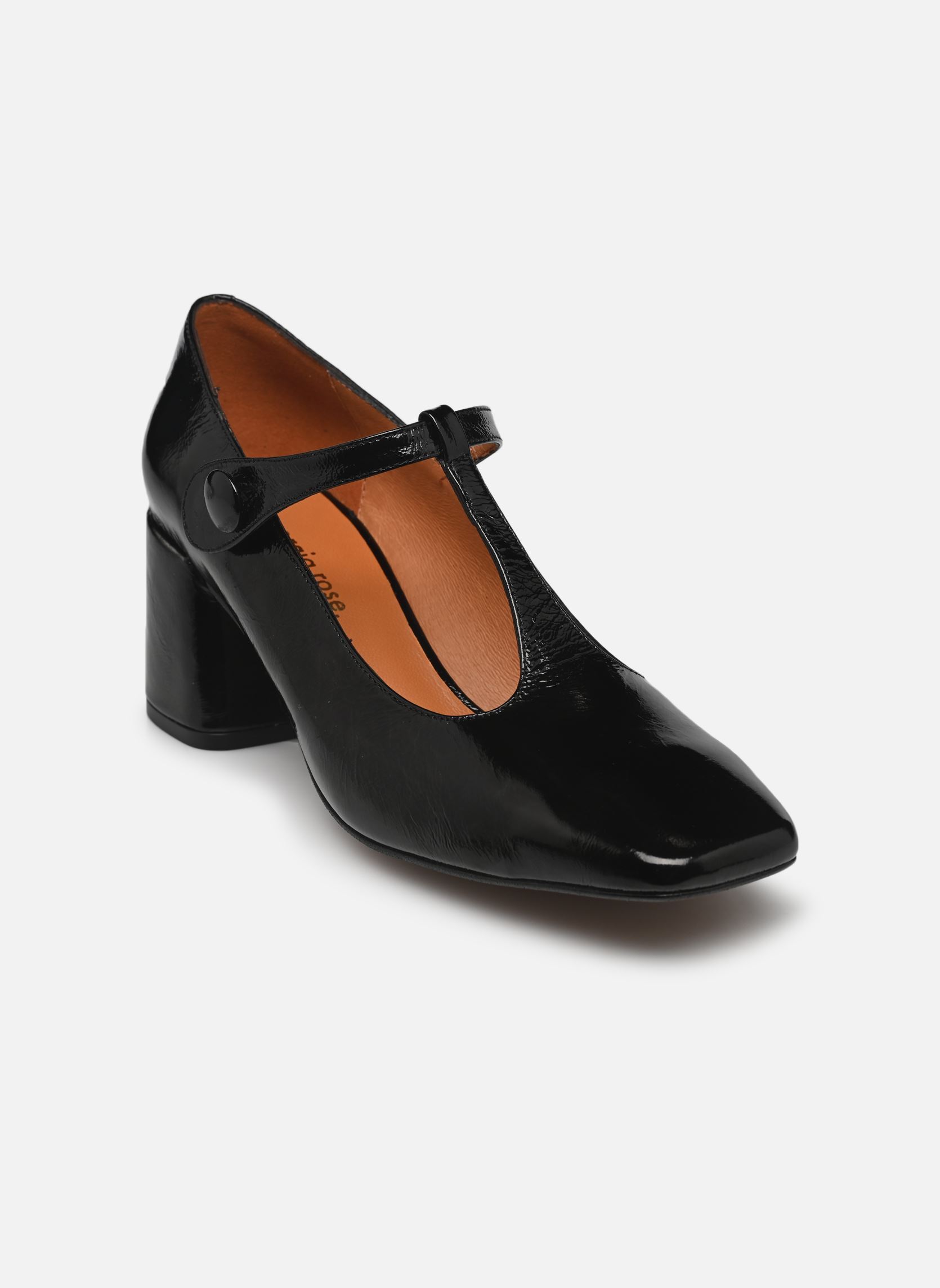 Pumps Argila - Cuir Vernis plissé damen schwarz Georgia Rose Pumps Argila - Cuir Vernis plissé damen schwarz NOIR