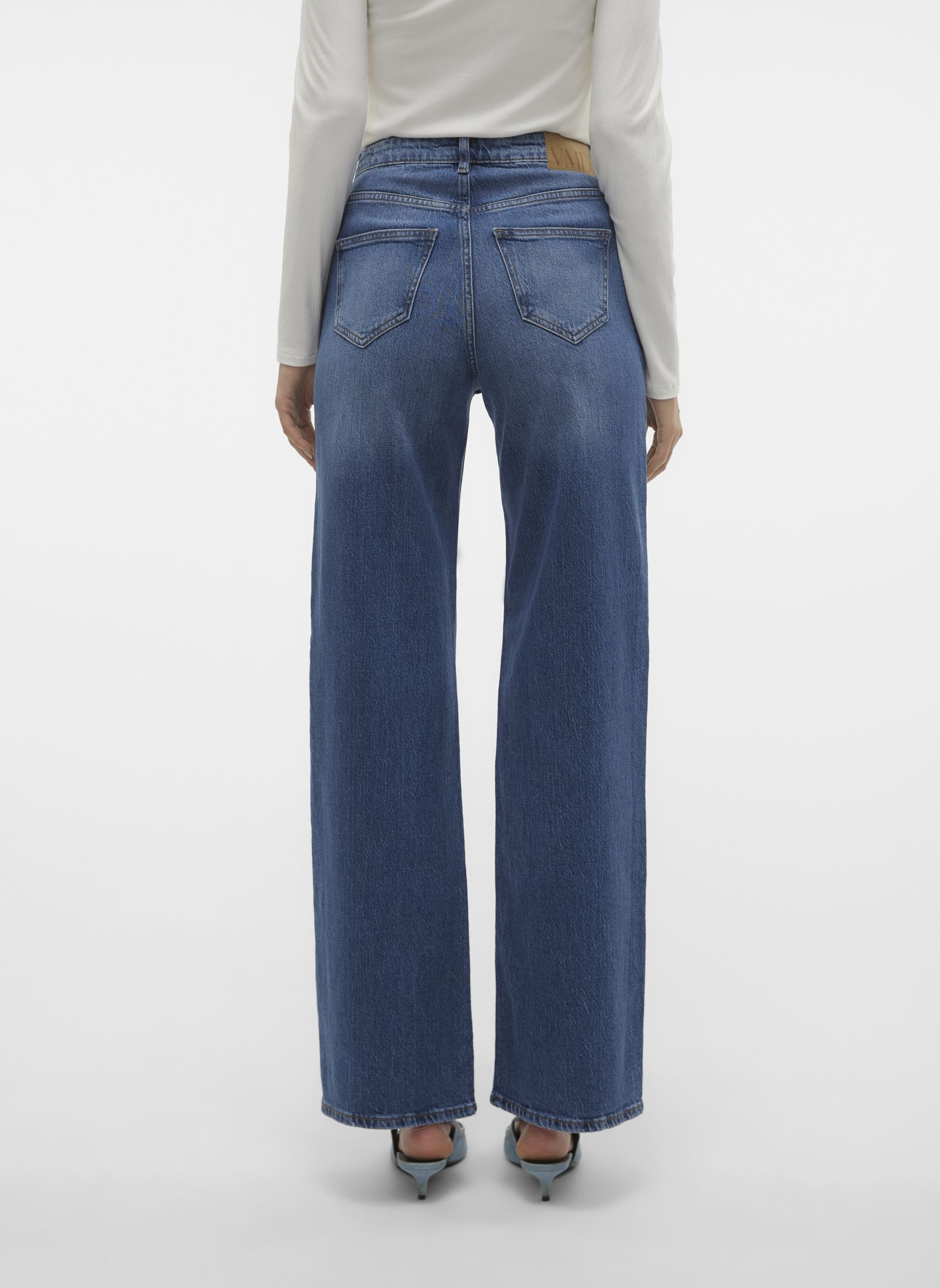 Jeans larghi VMTESSA HR WIDE JEANS RA380 GA NOOS donna blu Vero Moda Jeans larghi VMTESSA HR WIDE JEANS RA380 GA NOOS donna blu MEDIUM BLUE DENIM
