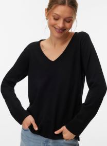 Pullover VMSILJE LS V-NECK PULLOVER GA NOOS damen schwarz