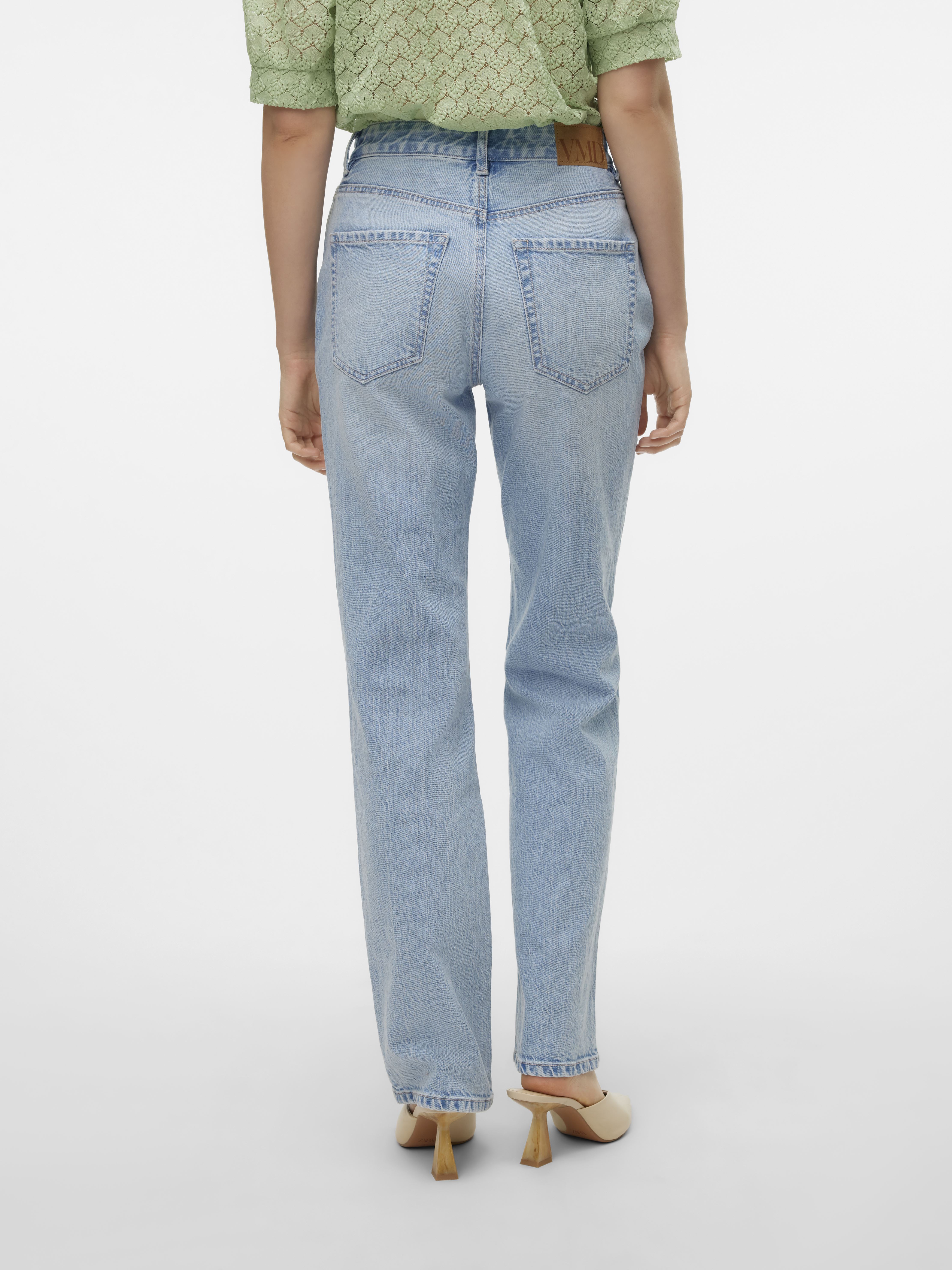 Jeans droit VMTESSA HR STRAIGHT JEANS LI3010 GA NOOS femme bleu Vero Moda Jeans droit VMTESSA HR STRAIGHT JEANS LI3010 GA NOOS femme bleu LIGHT BLUE DENIM